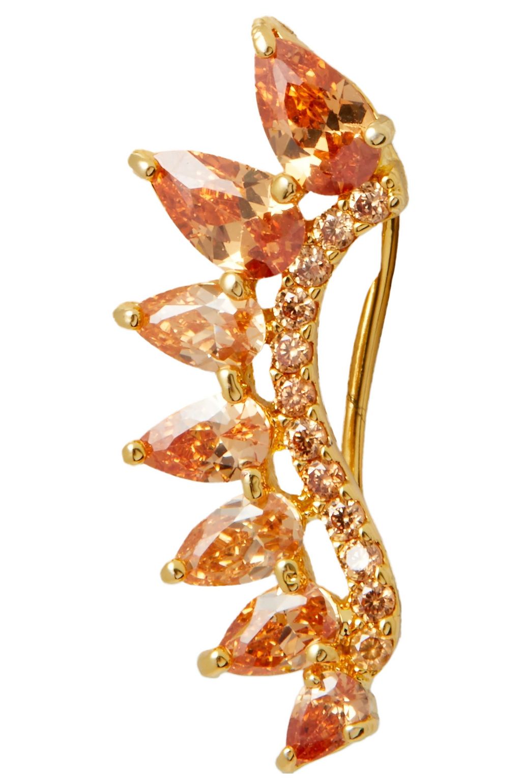 NOIR JEWELRY 14-karat gold-plated crystal earrings