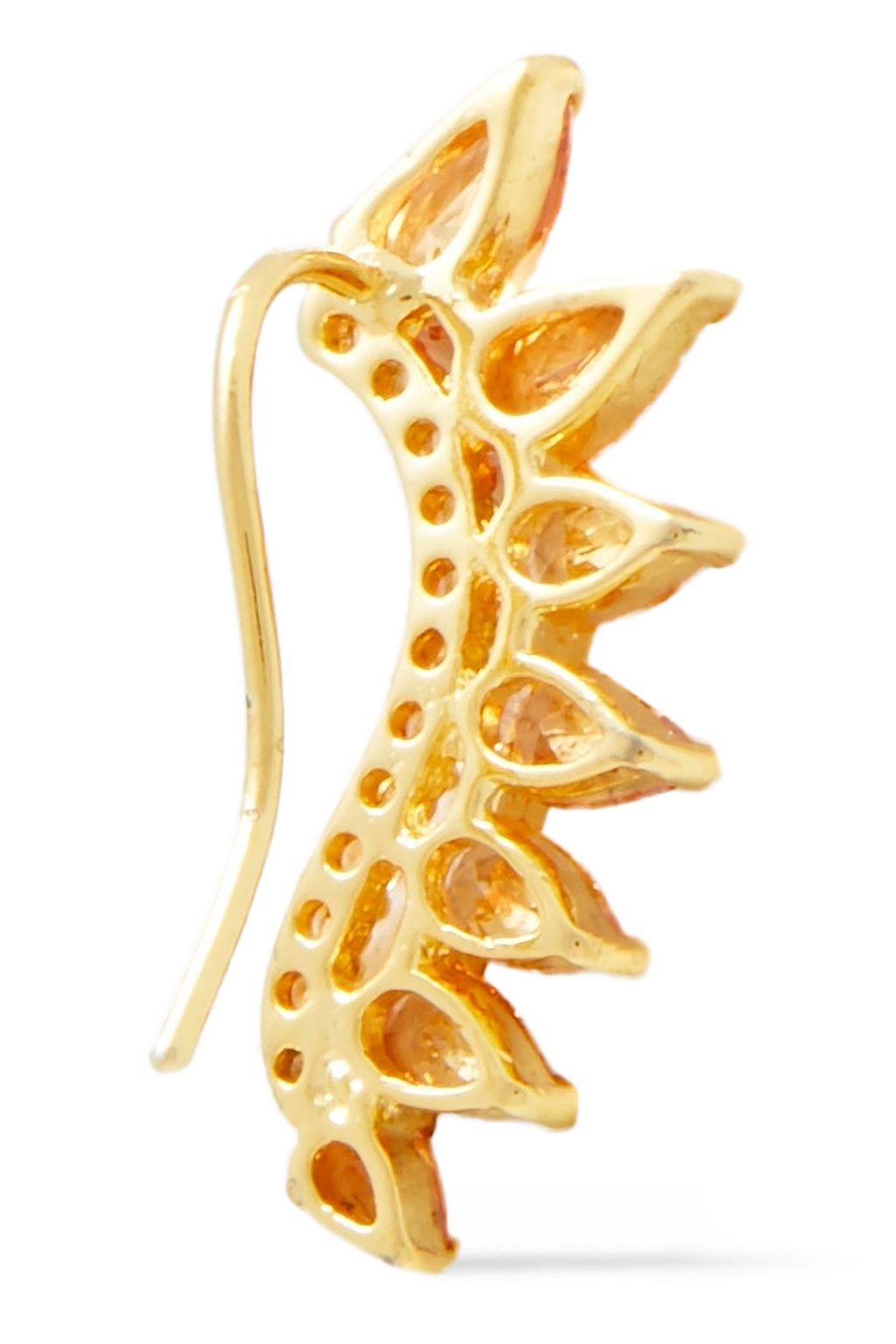 NOIR JEWELRY 14-karat gold-plated crystal earrings