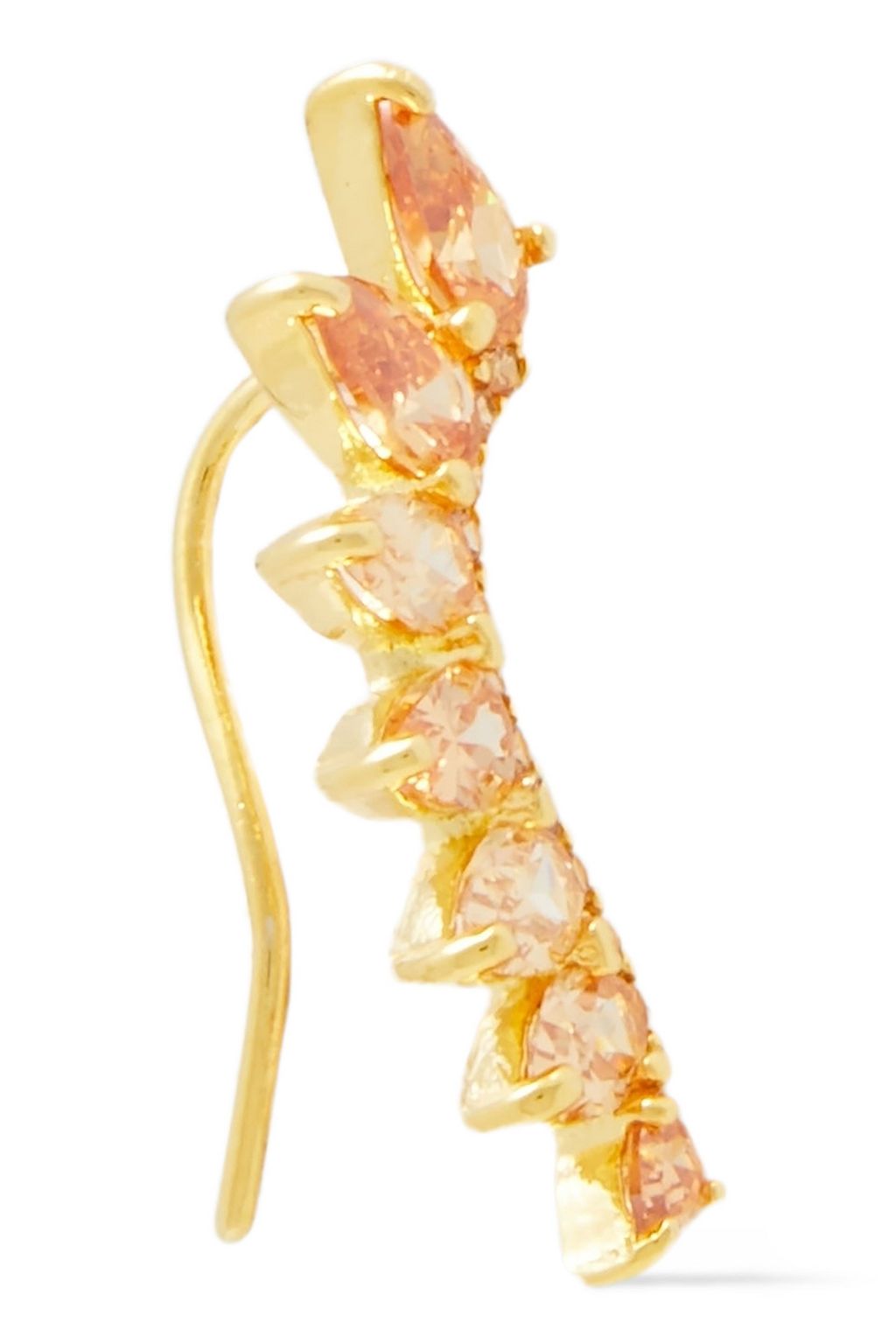 NOIR JEWELRY 14-karat gold-plated crystal earrings