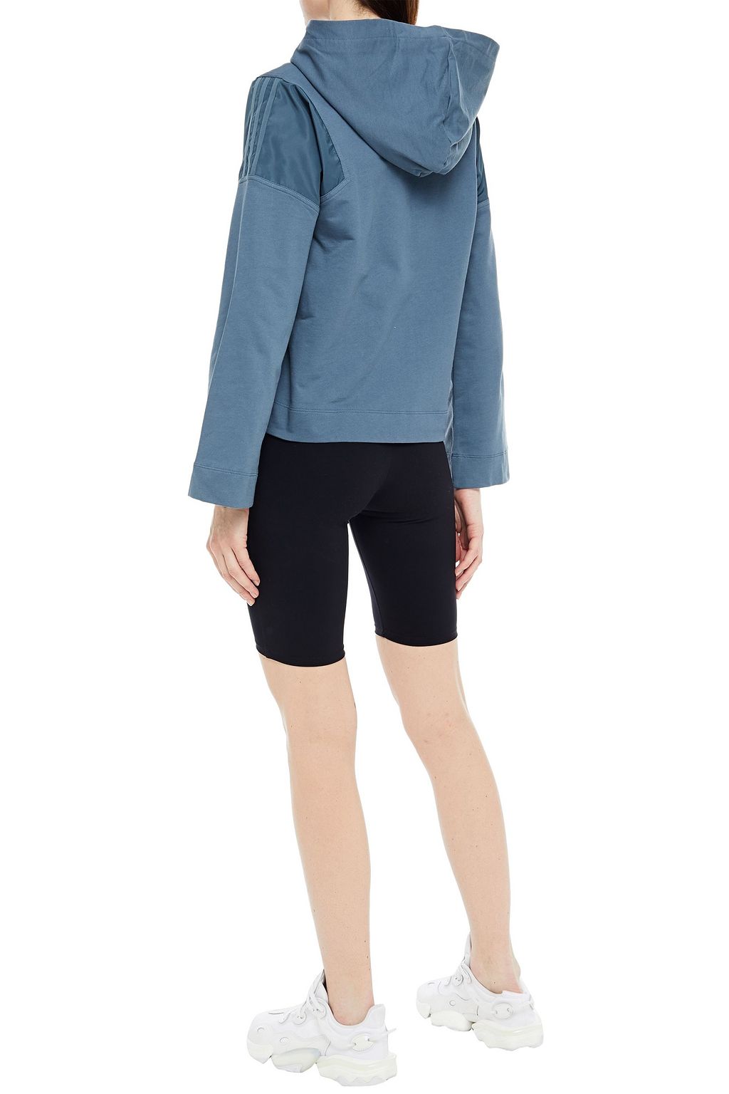 ADIDAS ORIGINALS Shell-paneled French cotton-terry hoodie