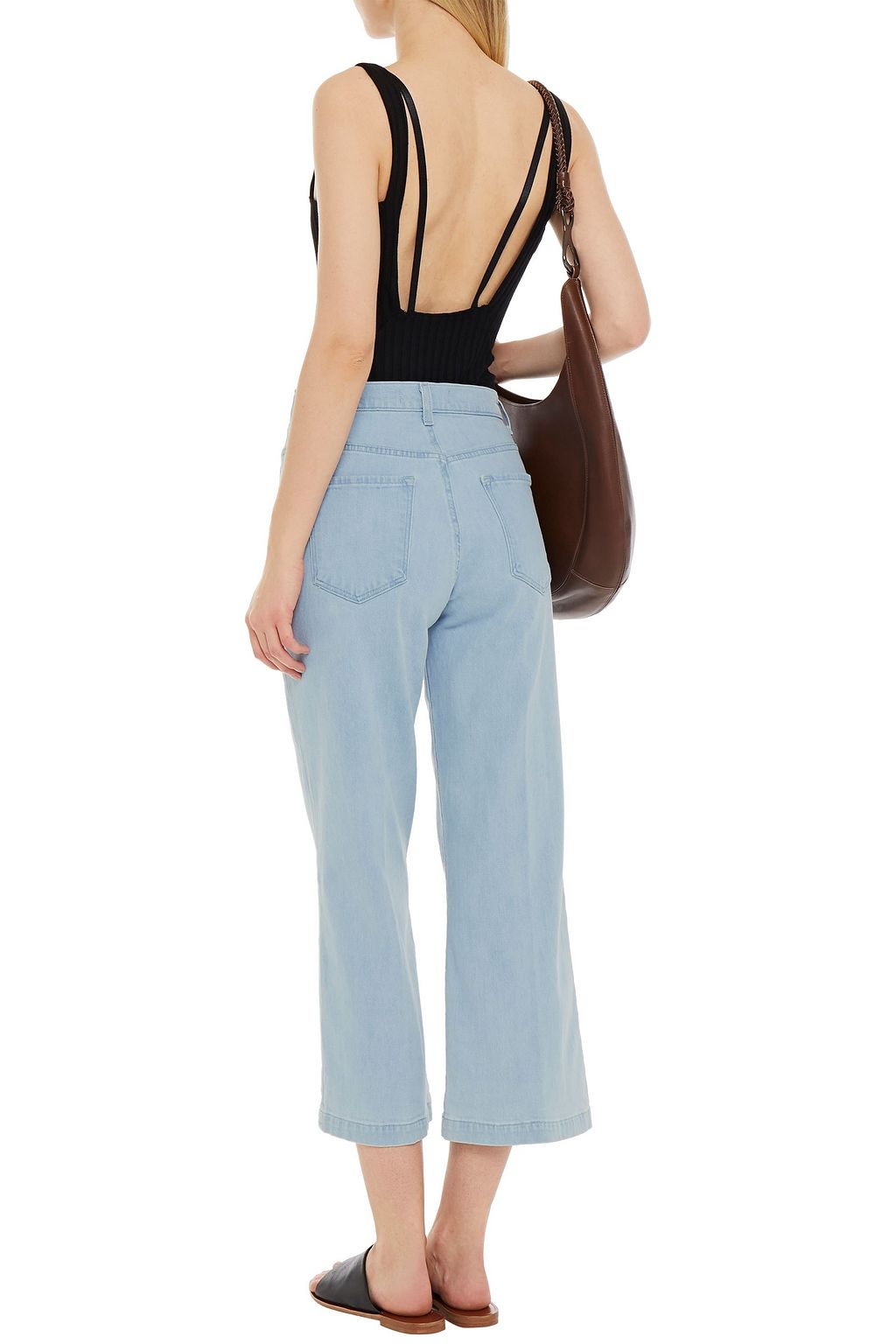 J BRAND Joan cropped high-rise wide-leg jeans