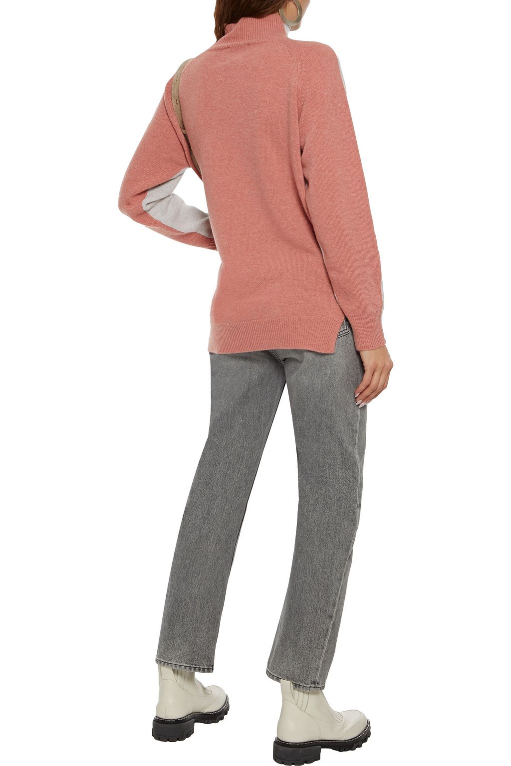 MARKUS LUPFER Two-tone wool turtleneck sweater