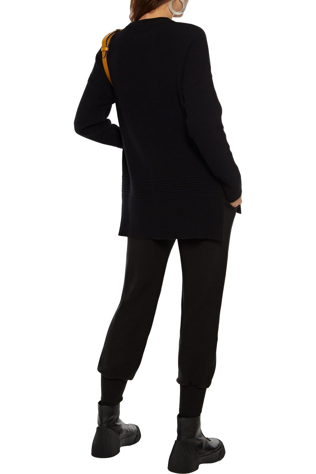 MARKUS LUPFER Crystal-embellished intarsia merino wool sweater