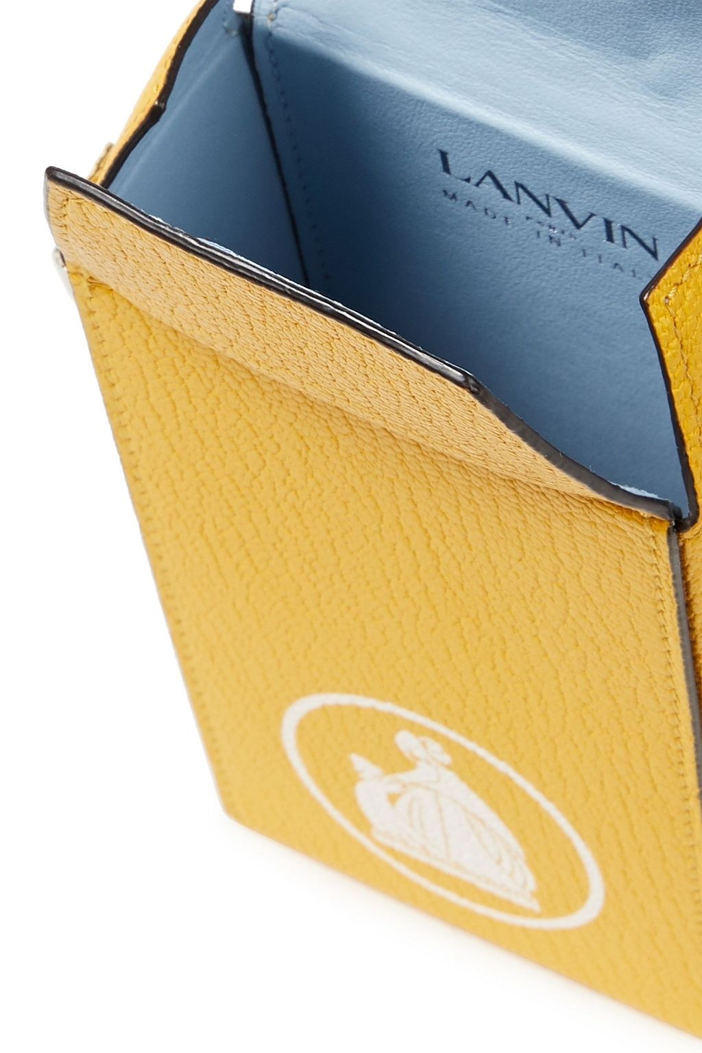 LANVIN Printed pebbled-leather shoulder bag