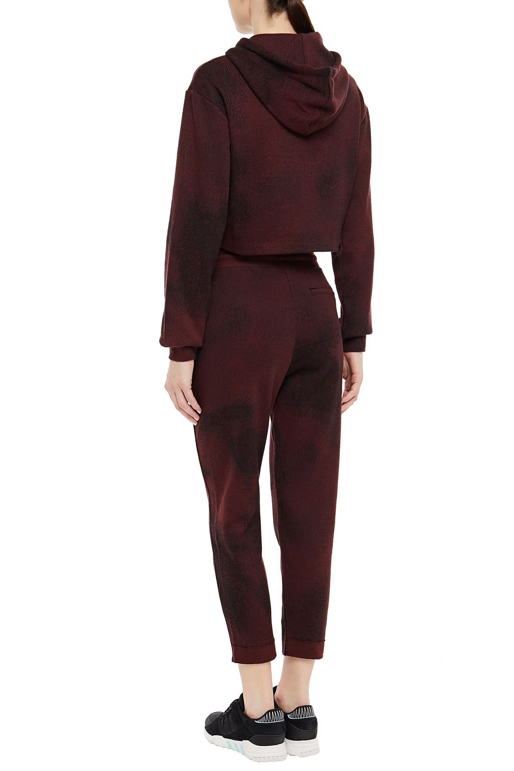 TWENTY MONTRÉAL Cropped jacquard-knit cotton-blend hoodie
