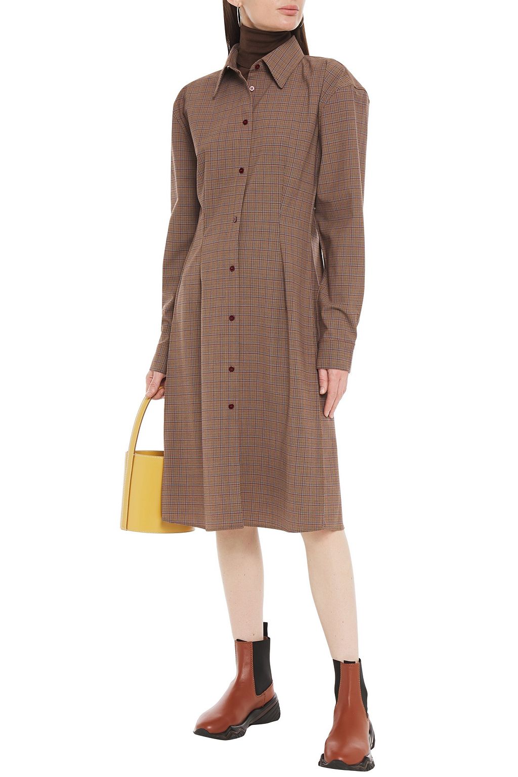 ACNE STUDIOS Checked flannel shirt dress