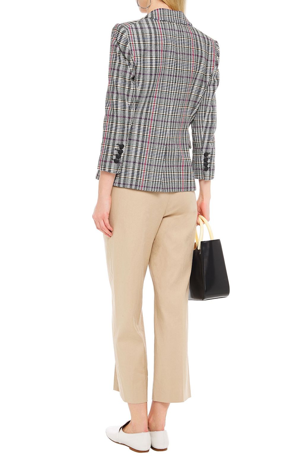 VERONICA BEARD Empire Dickey houndstooth cotton-blend blazer