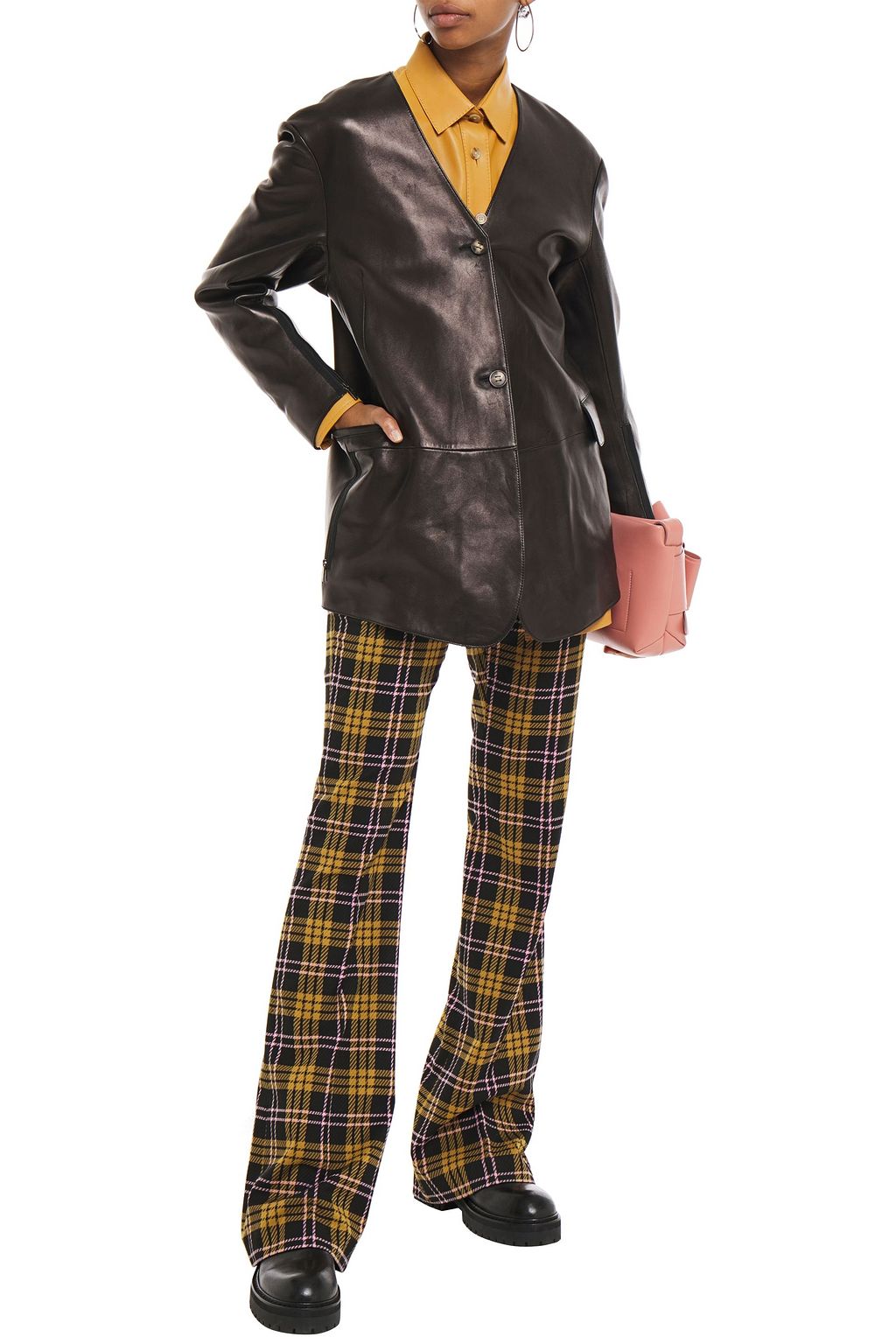 ACNE STUDIOS Textured-leather jacket