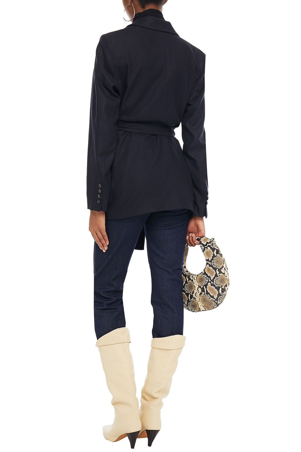 BA&SH Lisa brushed-twill wrap jacket