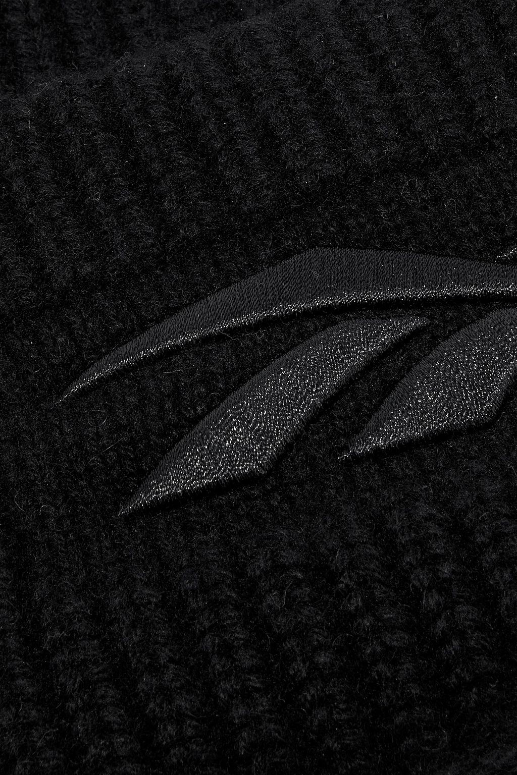 REEBOK X VICTORIA BECKHAM Embroidered ribbed wool and cashmere-blend beanie