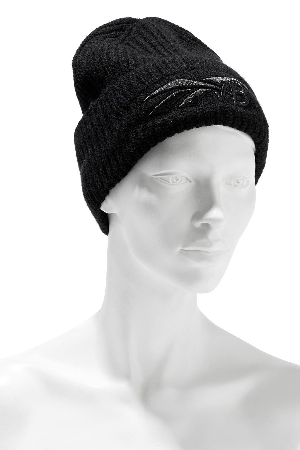 REEBOK X VICTORIA BECKHAM Embroidered ribbed wool and cashmere-blend beanie