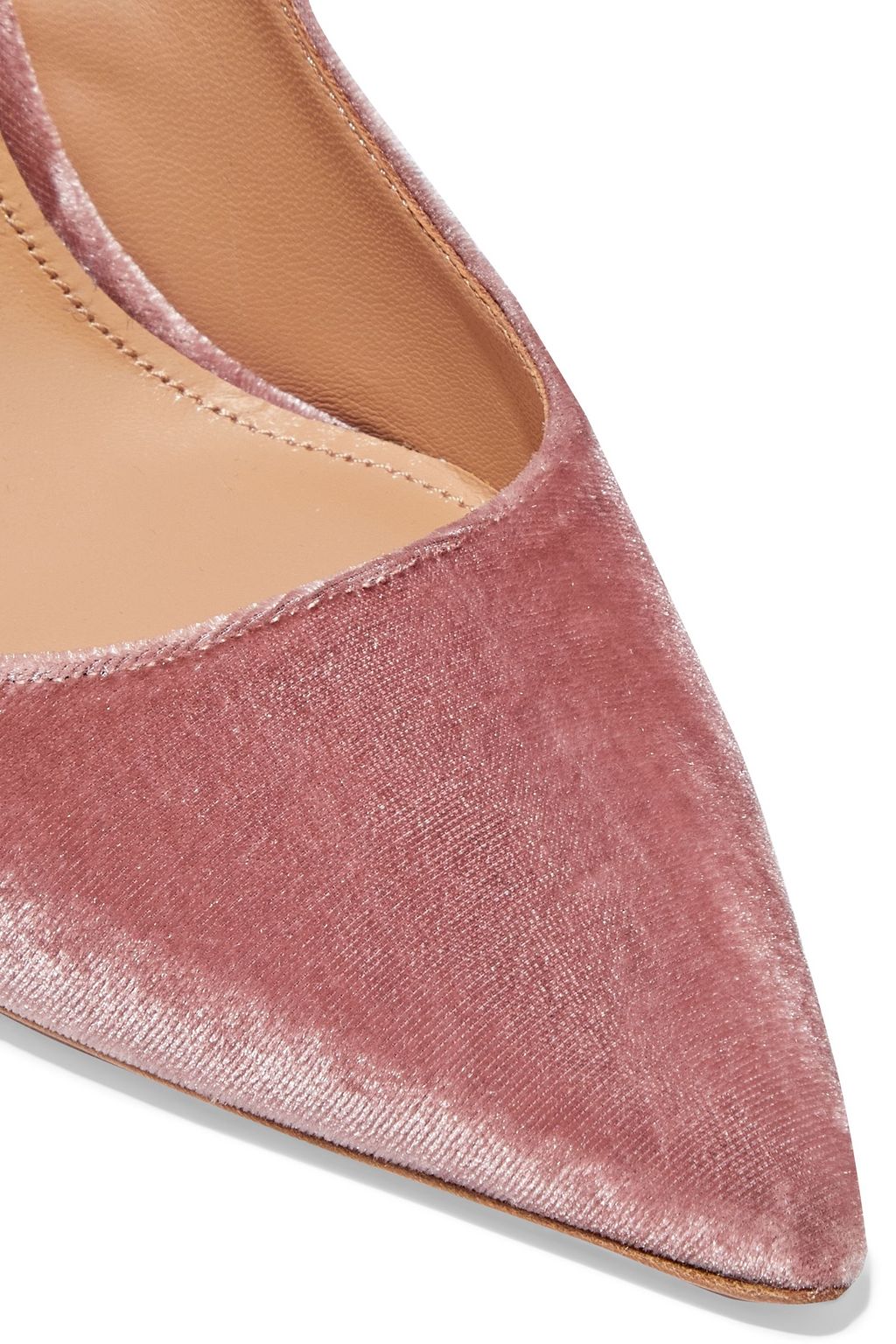 AQUAZZURA Bow Tie 105 velvet pumps