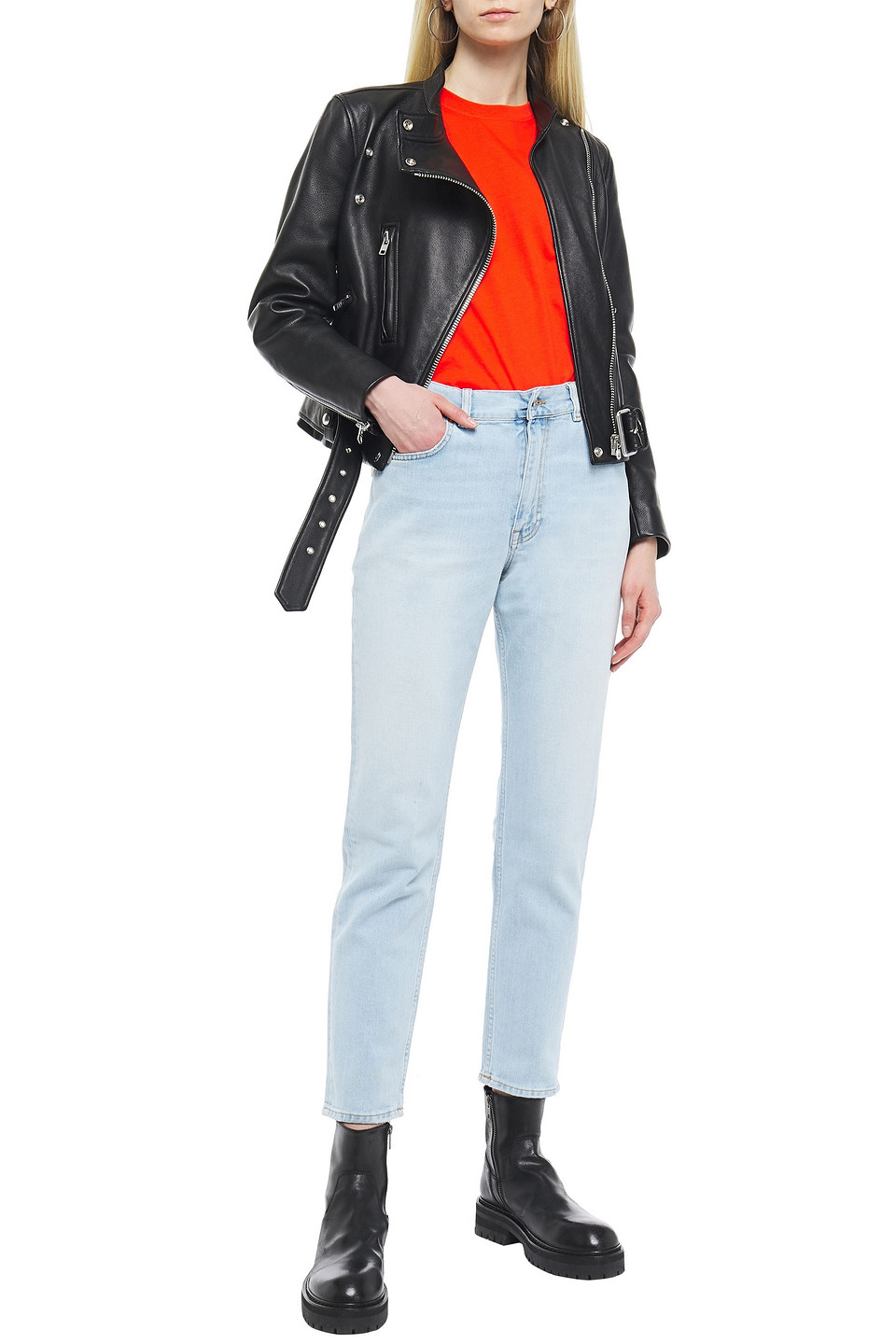 Click to view more detailed imagery on our partner's website Acne Studios Lewis Leather Biker Jacket In Black