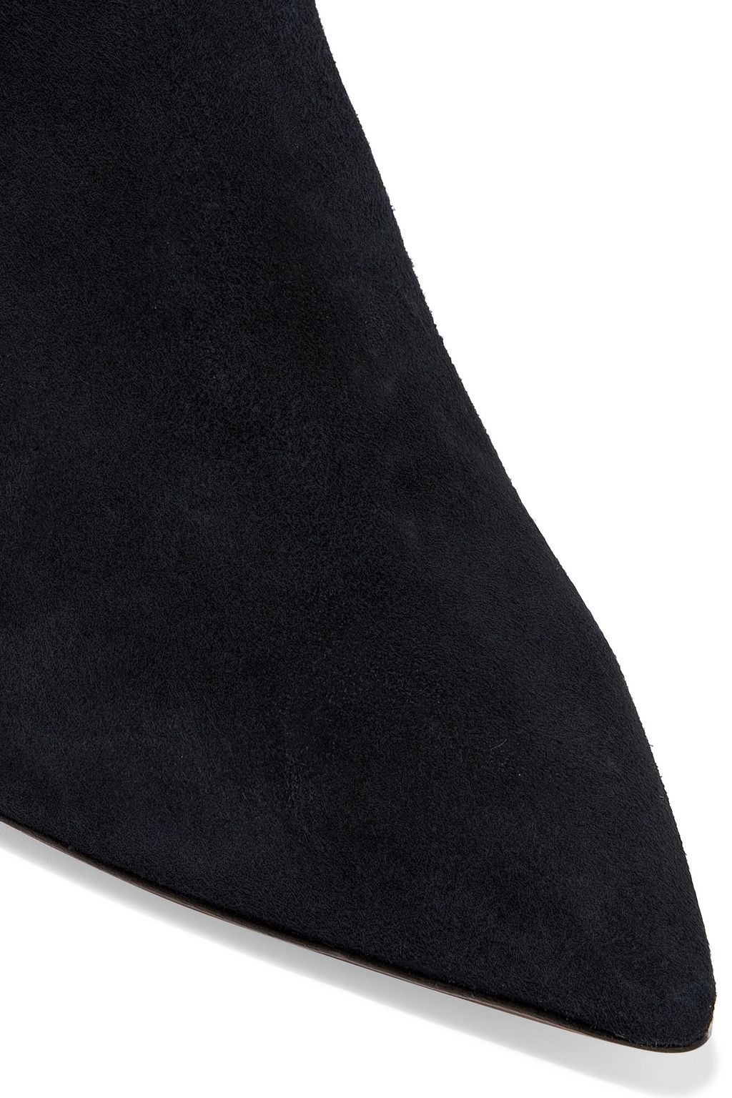 AQUAZZURA Lancaster 95 leather-trimmed suede knee boots