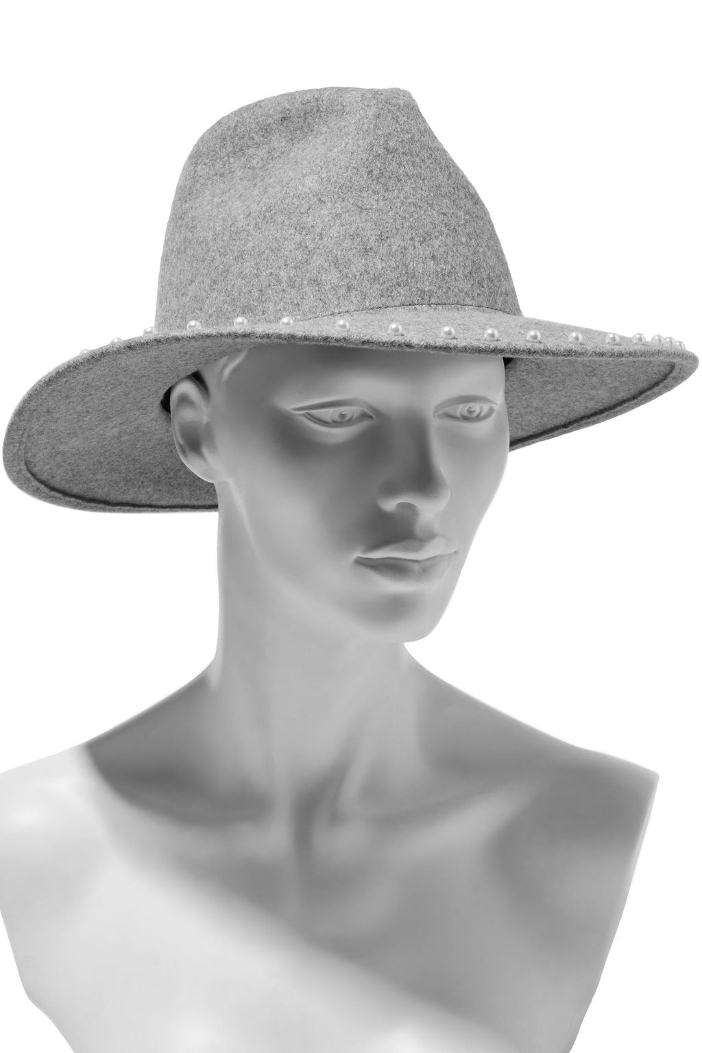 EUGENIA KIM Sandra faux pearl-embellished wool-felt fedora