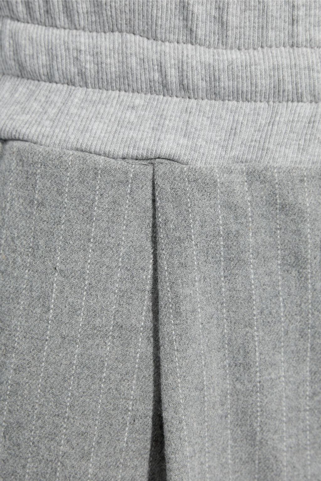 TWENTY MONTRÉAL Cropped pinstriped cotton-blend twill track pants