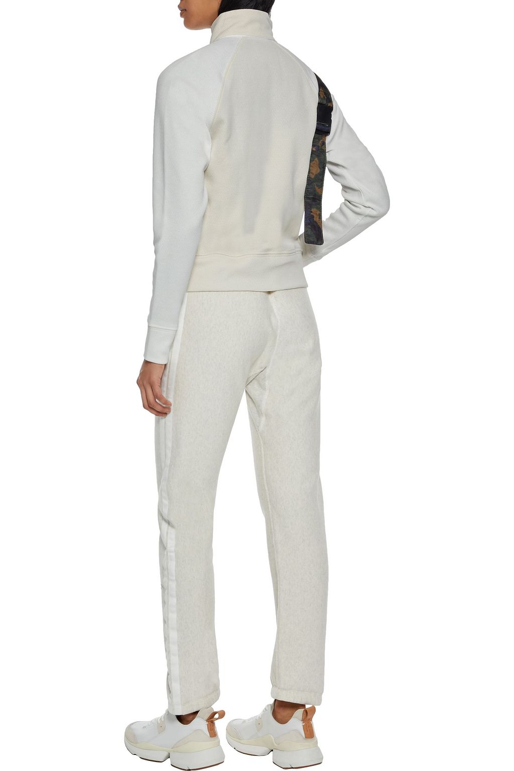TWENTY MONTRÉAL Two-tone cotton-blend mesh track jacket