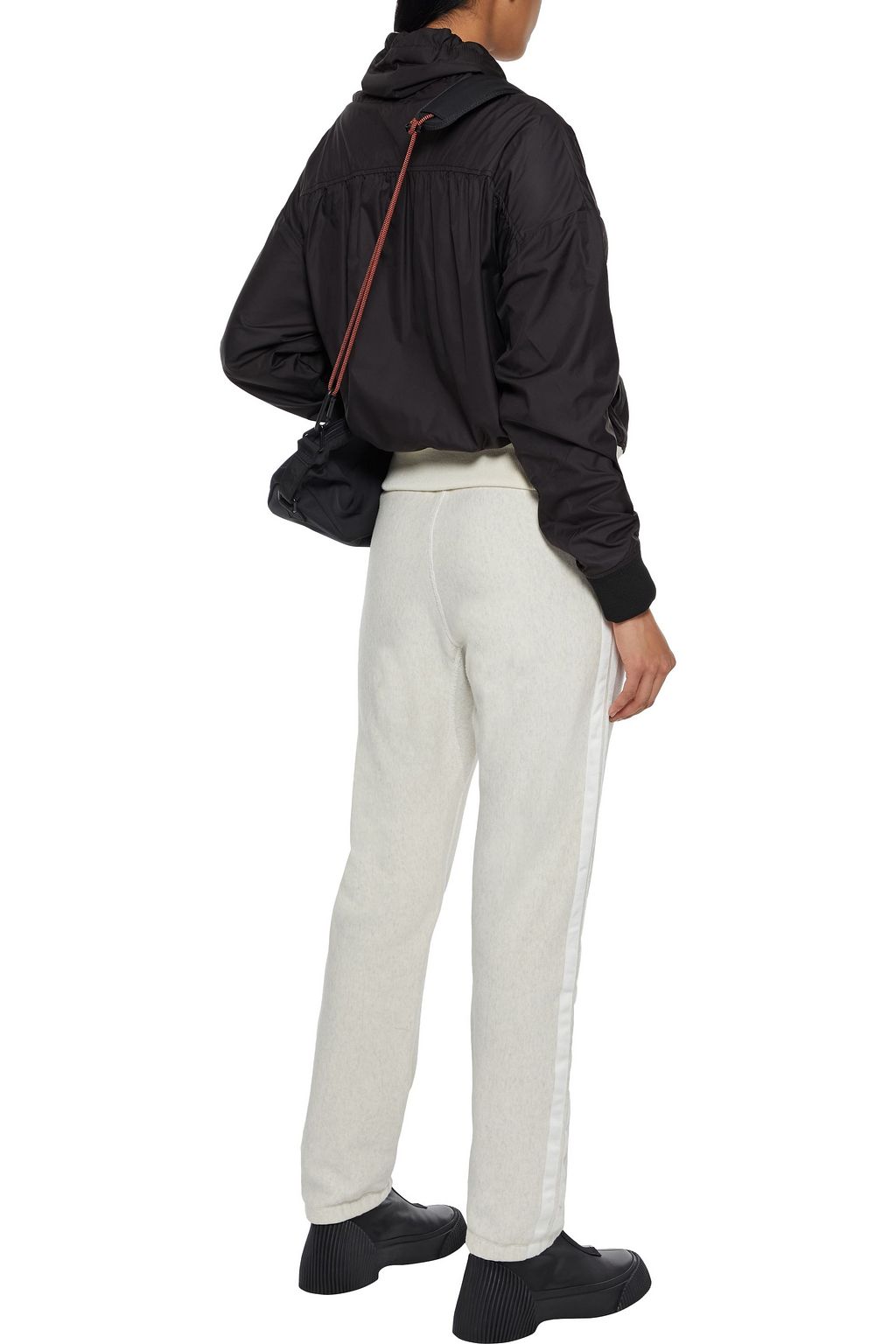 TWENTY MONTRÉAL Zip-detailed draped shell jacket