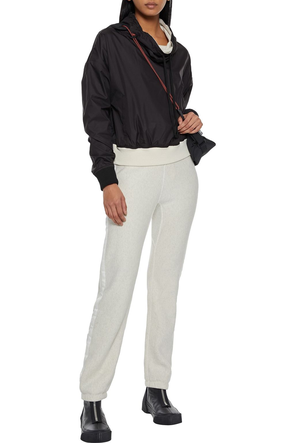 TWENTY MONTRÉAL Zip-detailed draped shell jacket