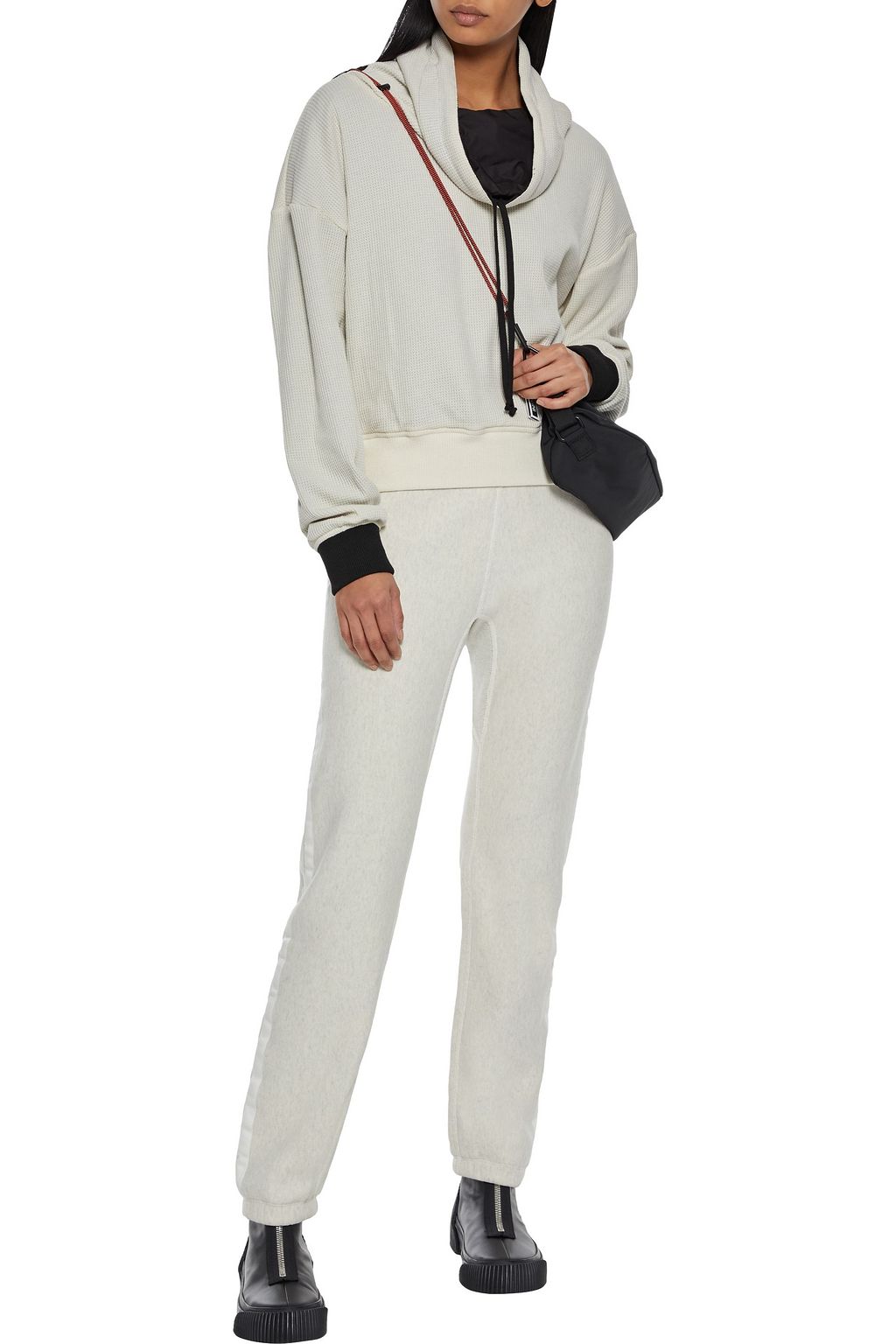 TWENTY MONTRÉAL Zip-detailed draped shell jacket