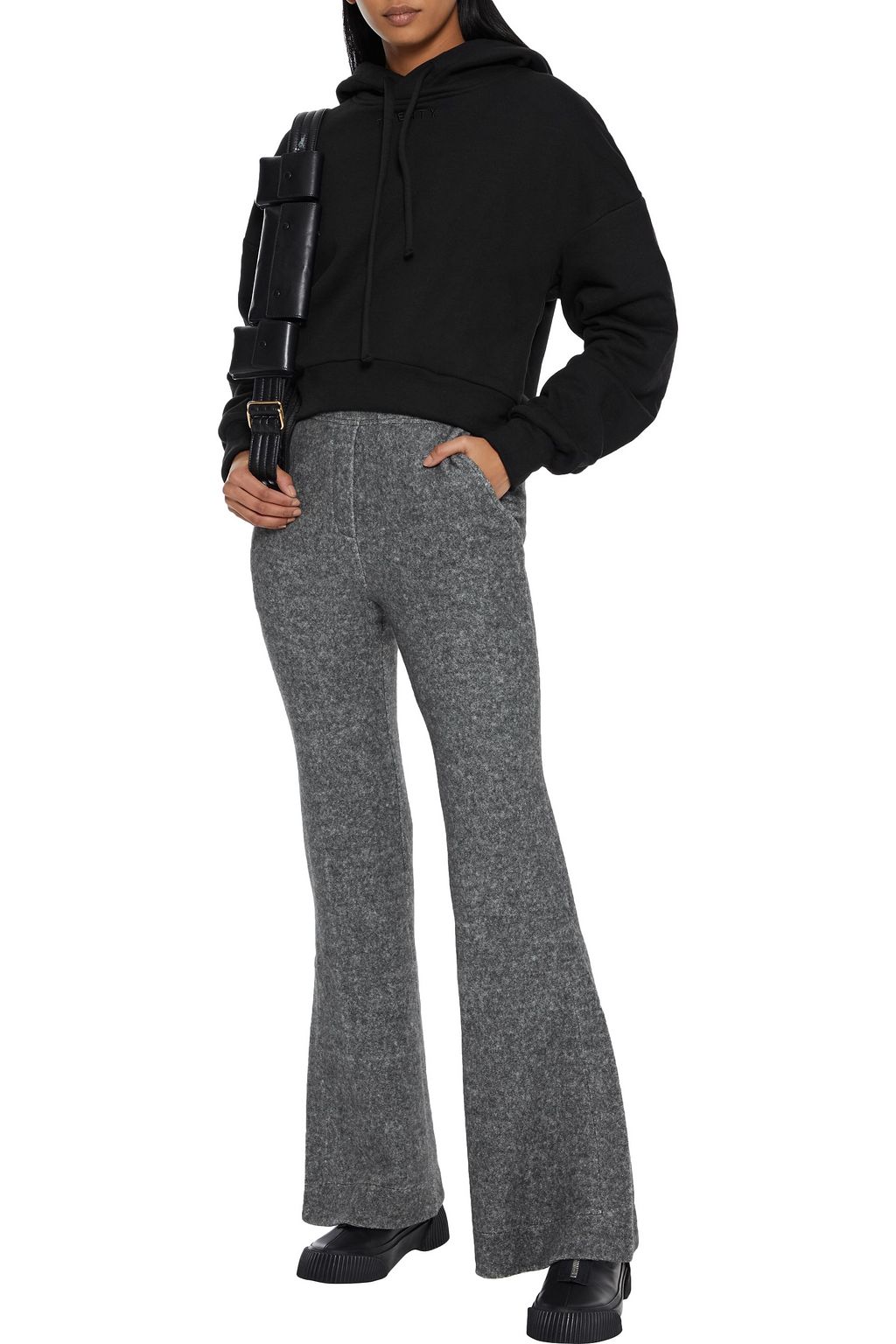 TWENTY MONTRÉAL Mélange fleece bootcut pants
