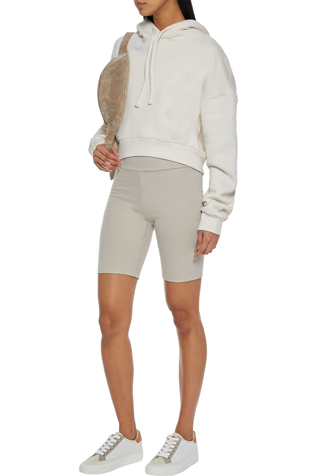 TWENTY MONTRÉAL Ribbed stretch-jersey shorts