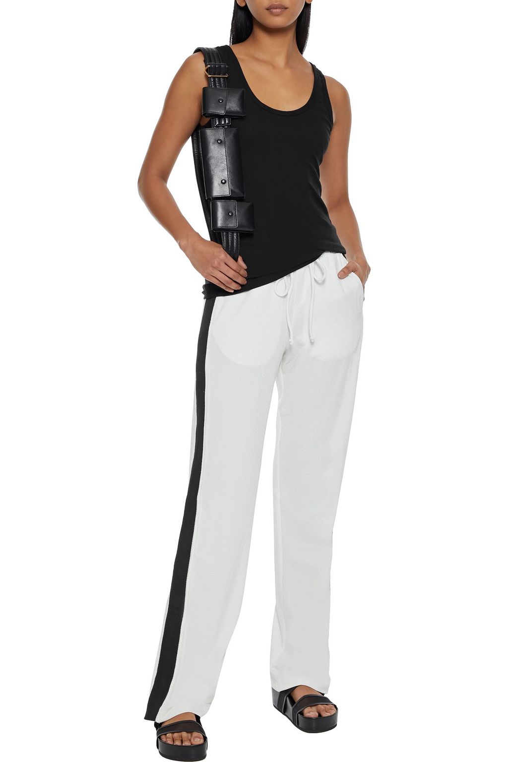 TWENTY MONTRÉAL Kent striped stretch-crepe track pants