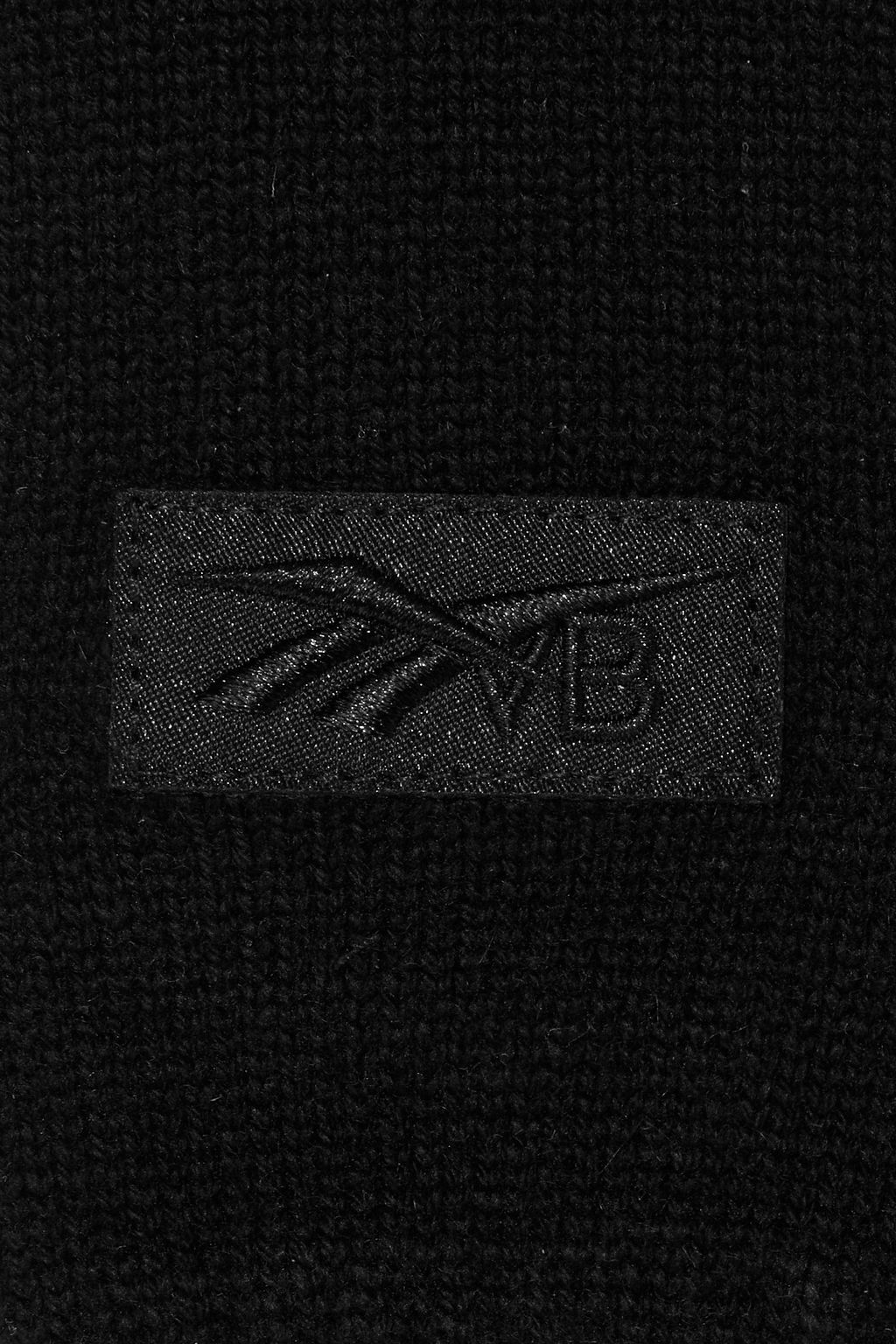 REEBOK X VICTORIA BECKHAM Logo-appliquéd wool-blend fingerless gloves