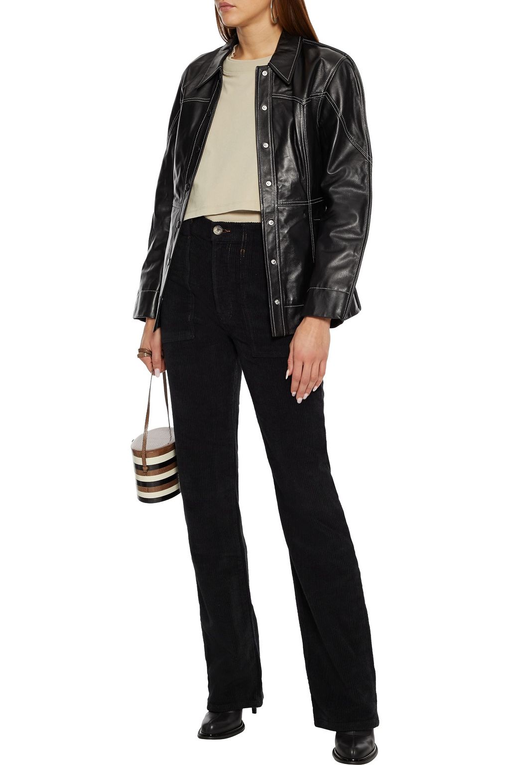REFORMATION Daphne organic cotton-blend corduroy straight-leg pants