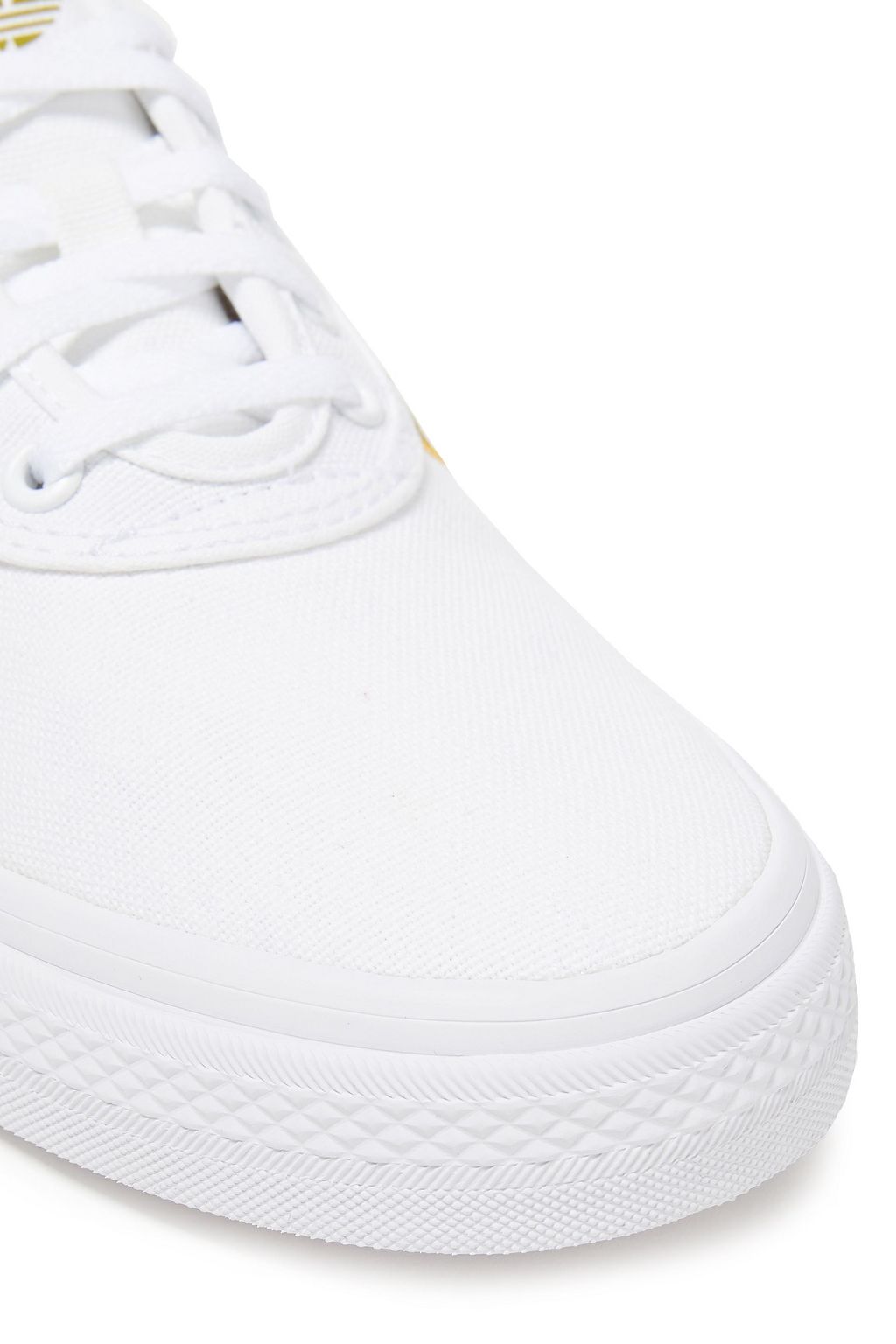 ADIDAS ORIGINALS Adi Ease faux leather-trimmed canvas sneakers