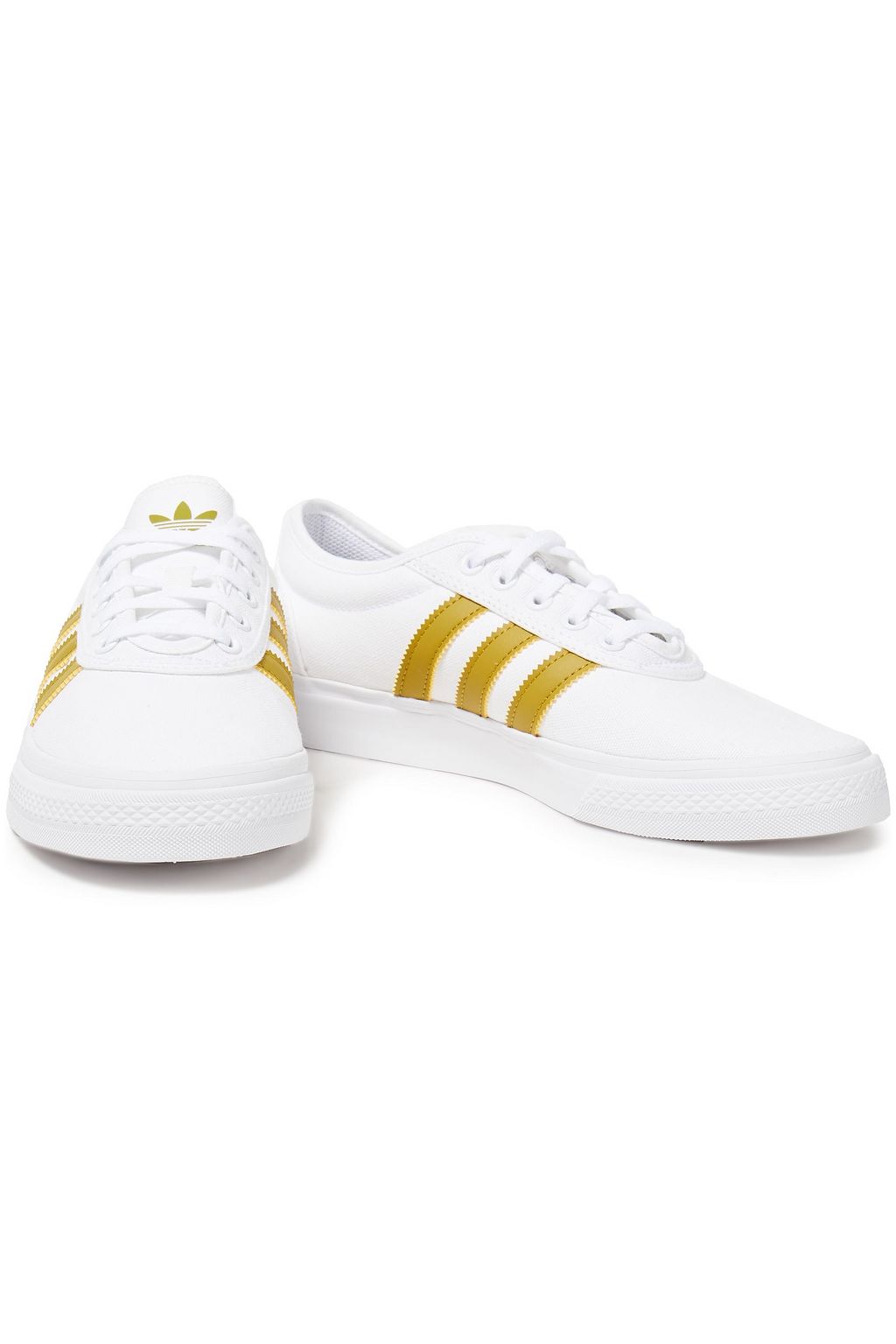 ADIDAS ORIGINALS Adi Ease faux leather-trimmed canvas sneakers