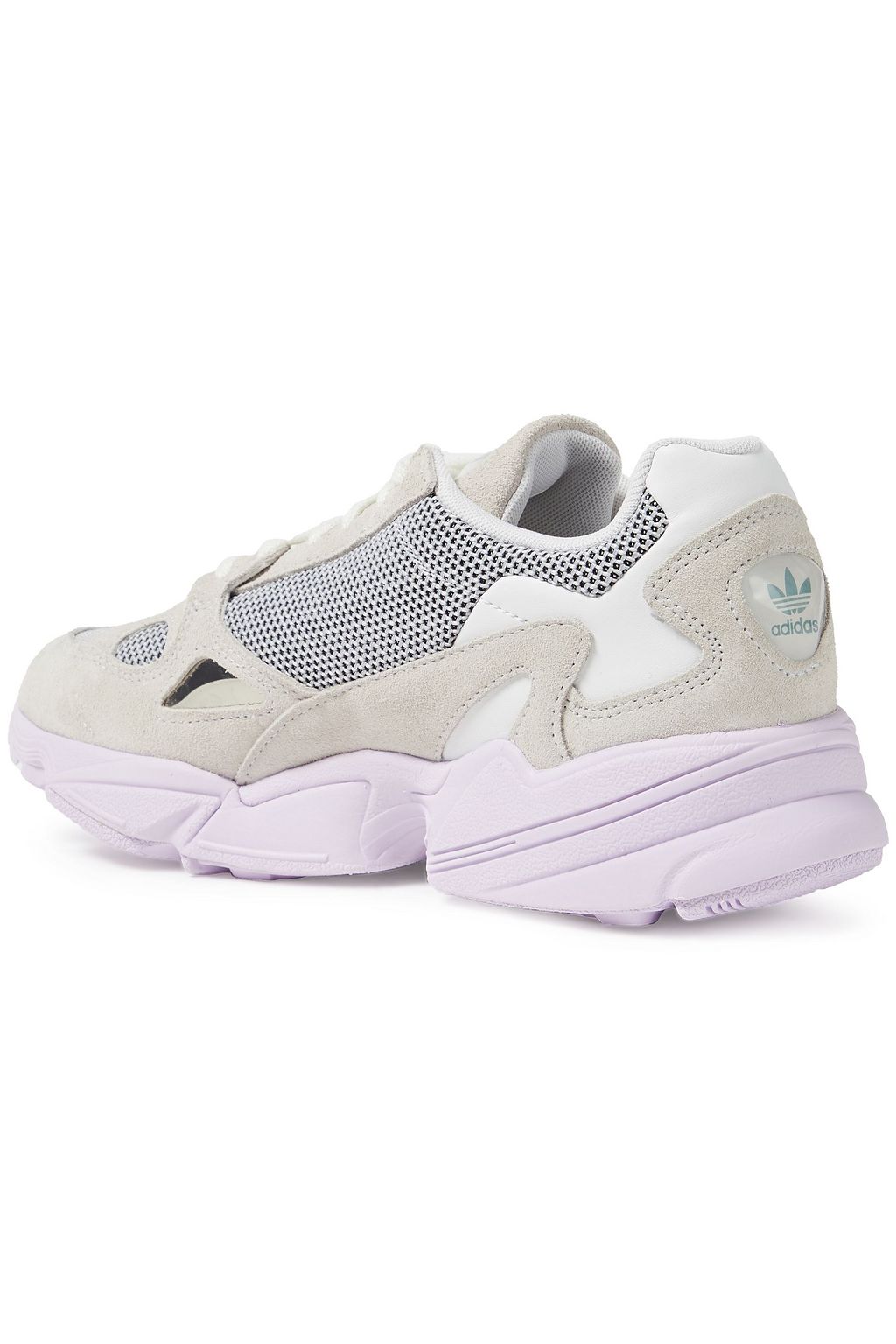 ADIDAS ORIGINALS Falcon leather, suede and mesh sneakers
