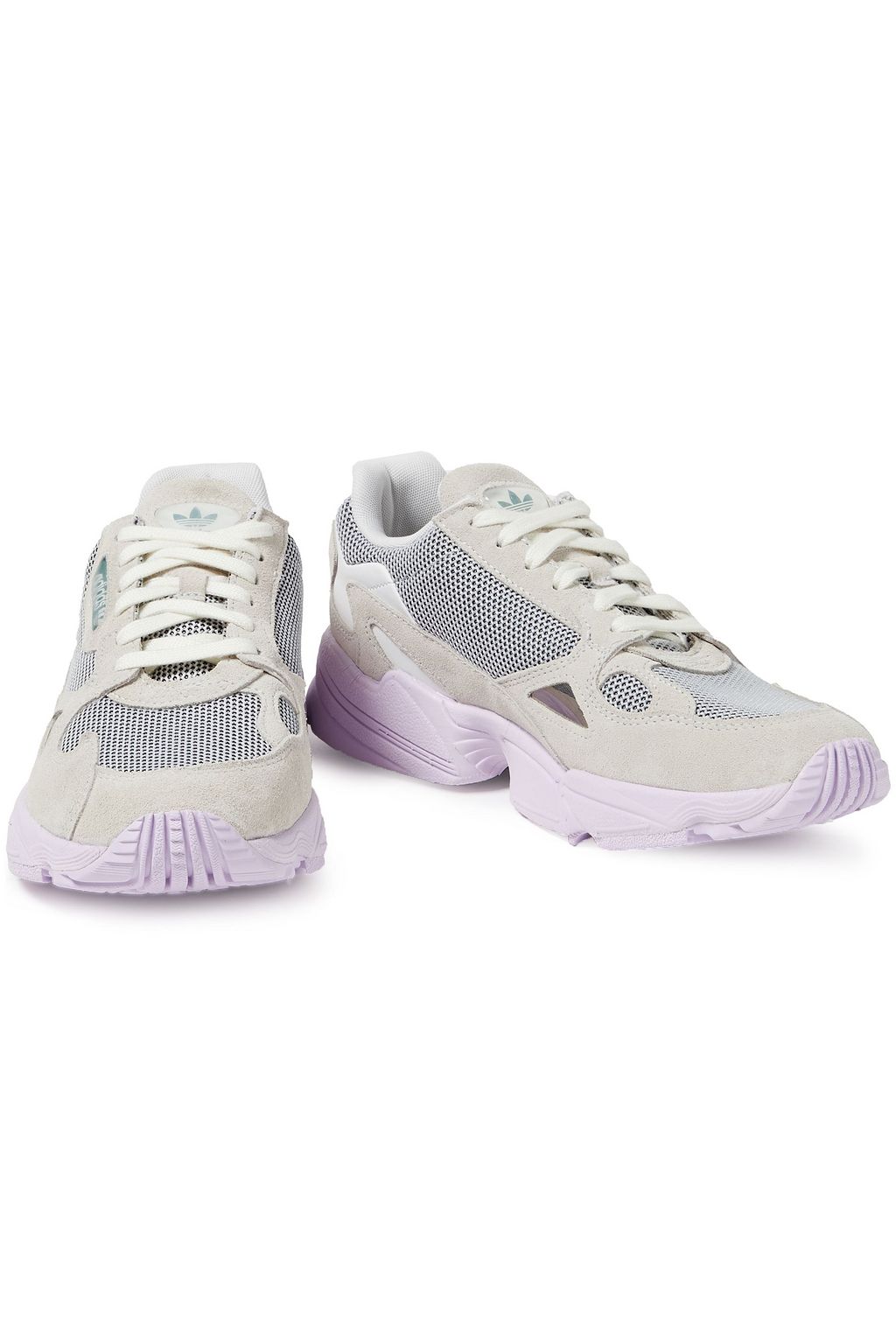 ADIDAS ORIGINALS Falcon leather, suede and mesh sneakers
