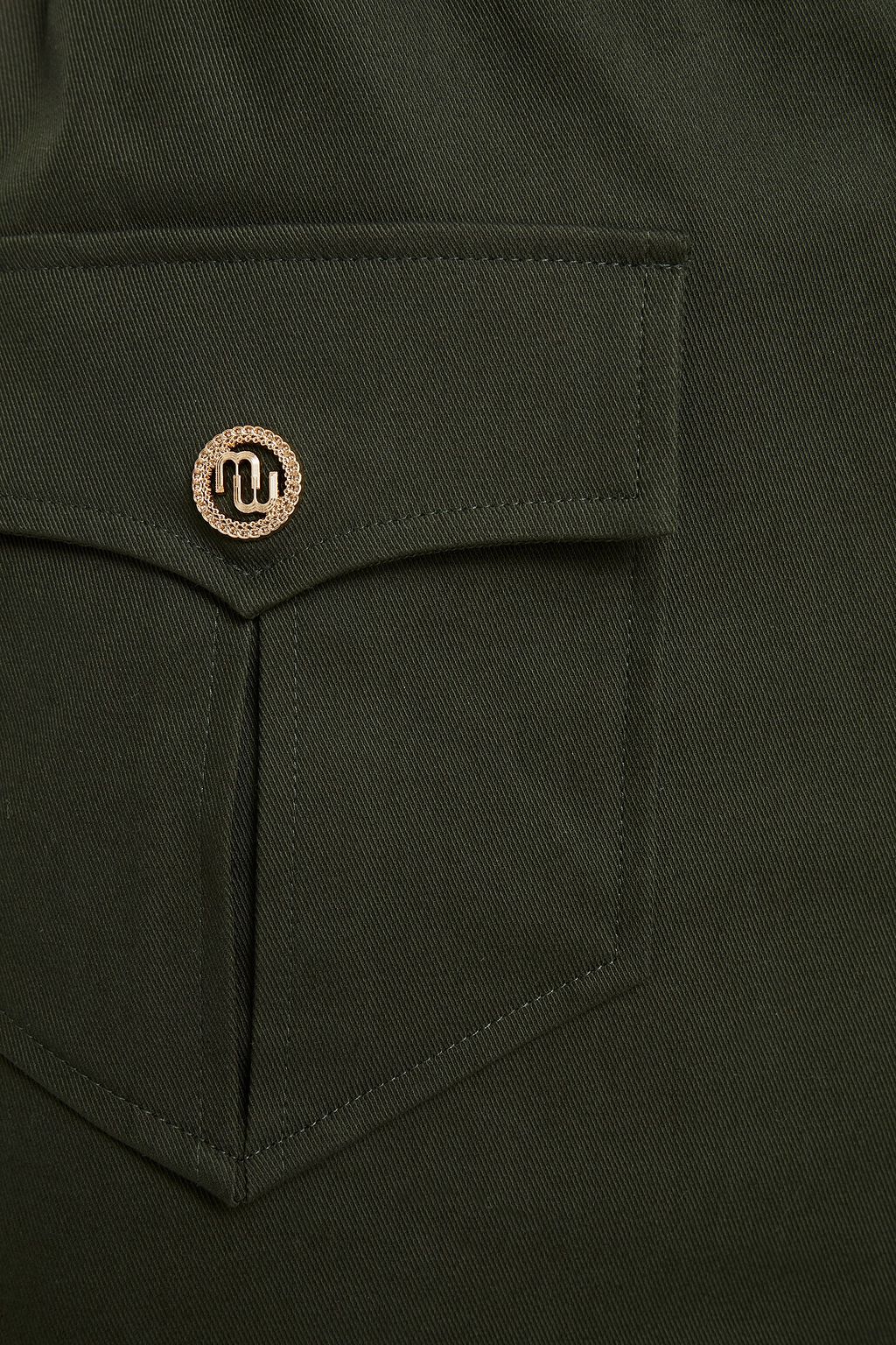 MAJE Cotton-blend twill mini skirt