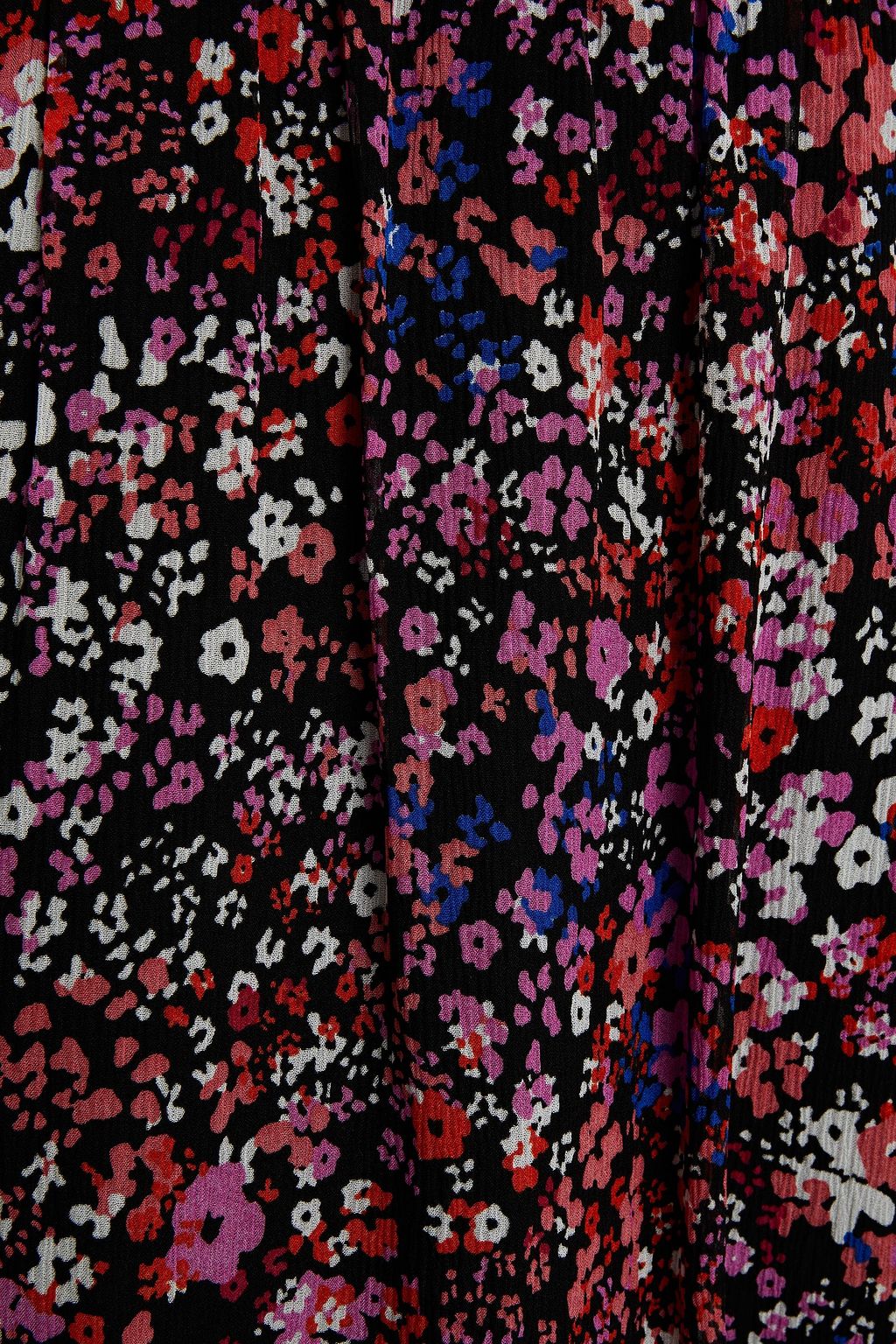 MAJE Maxirock aus Seidenkrepon mit floralem Print und Raffung