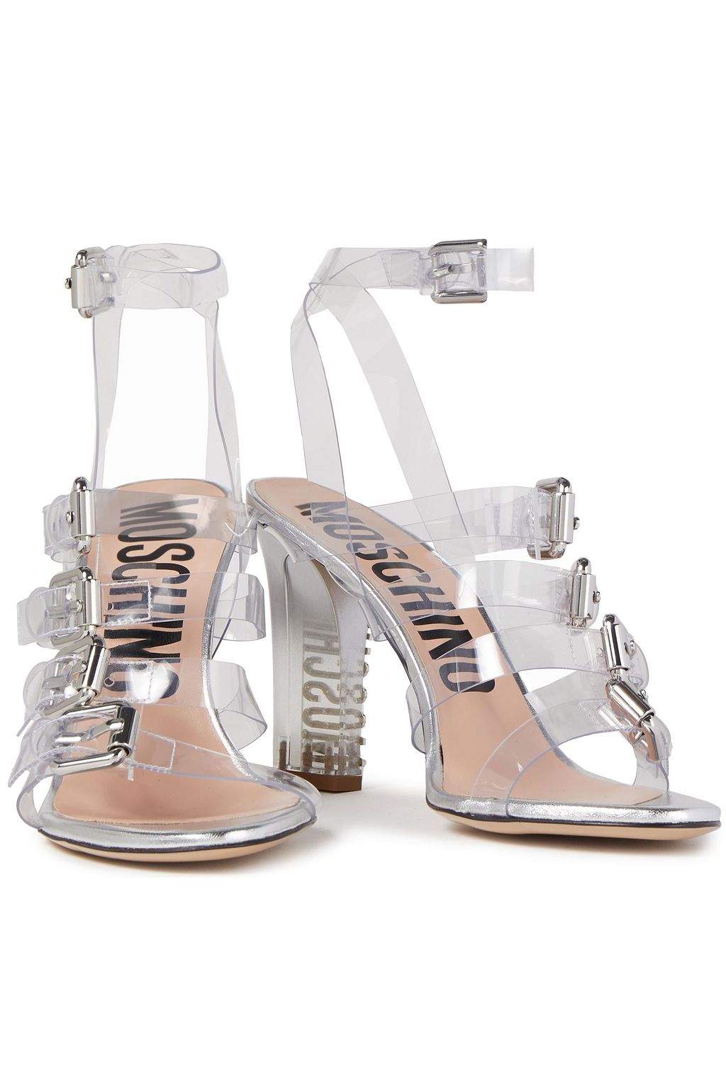 MOSCHINO Buckled PVC sandals sandals