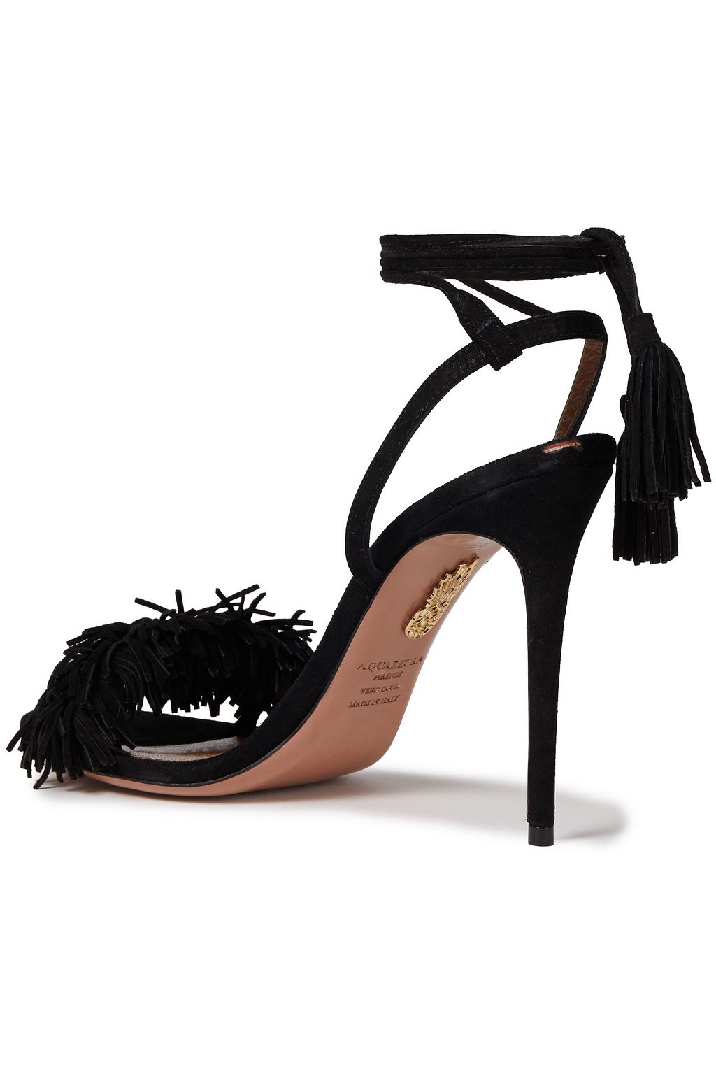AQUAZZURA Wild Thing 105 fringed suede sandals