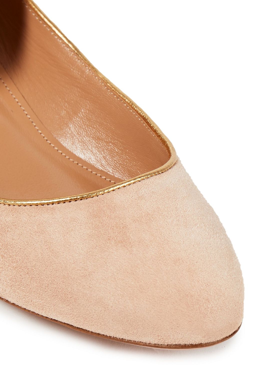 AQUAZZURA Lucky Star embellished suede ballet flats