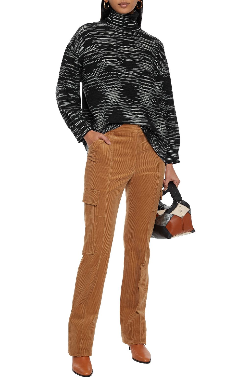 M MISSONI Oversized crochet-knit wool turtleneck sweater