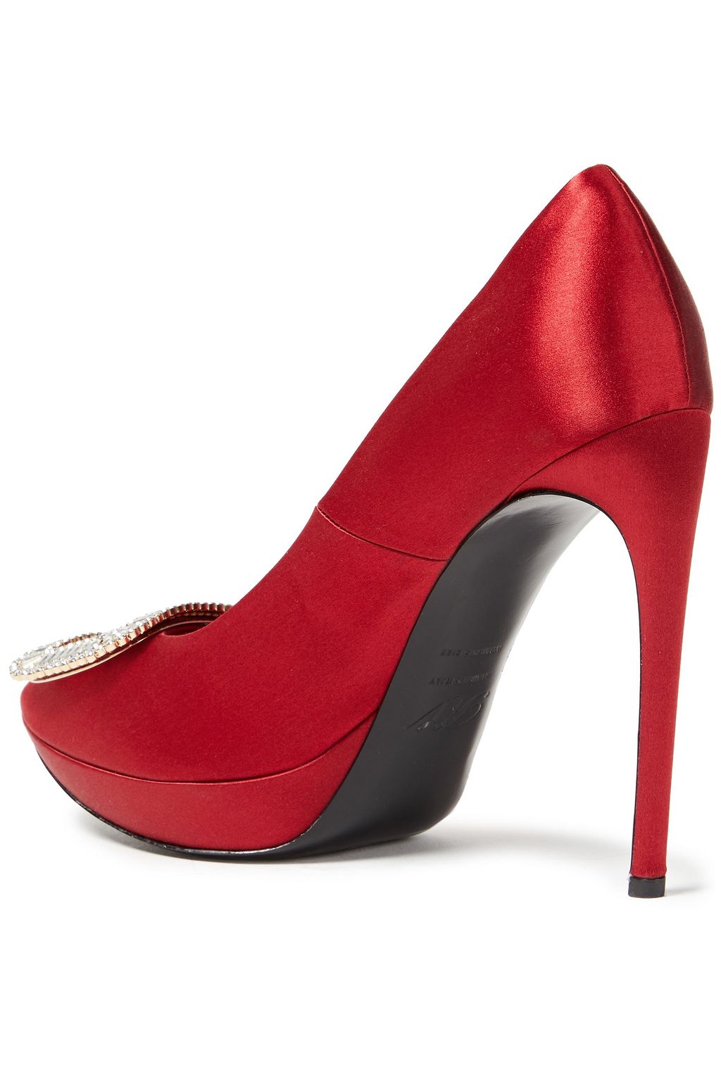 ROGER VIVIER Limelight crystal-embellished satin pumps