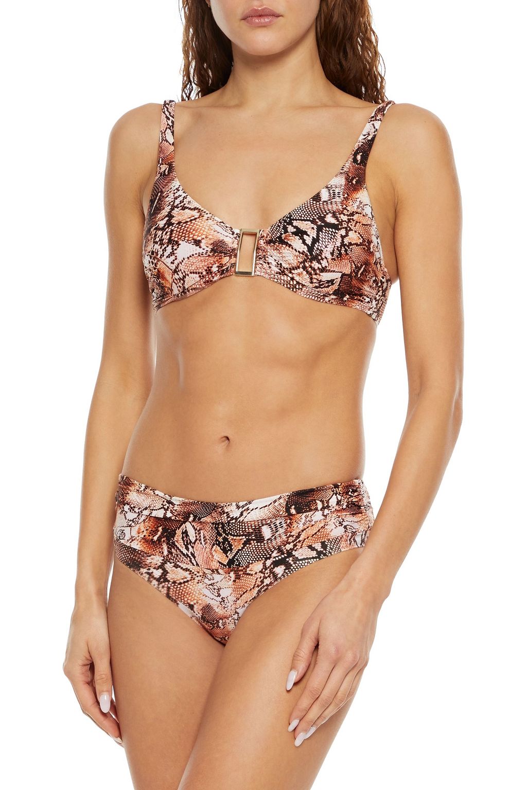 MELISSA ODABASH Cancun snake-print triangle bikini top