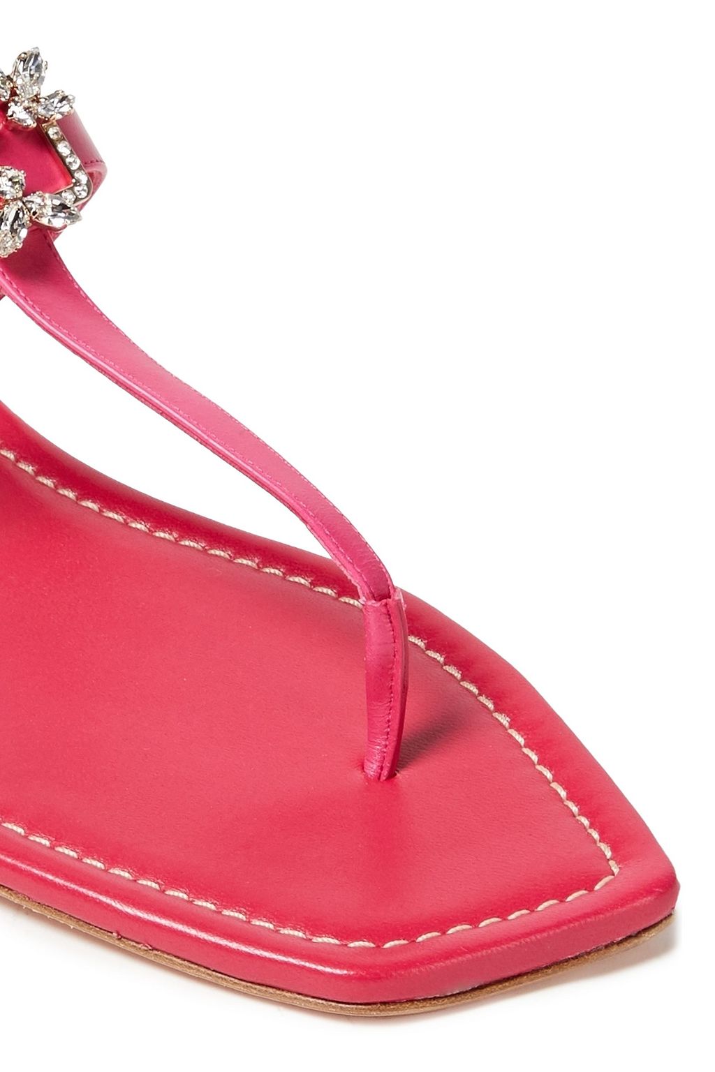 ROGER VIVIER Broche embellished leather slingback sandals