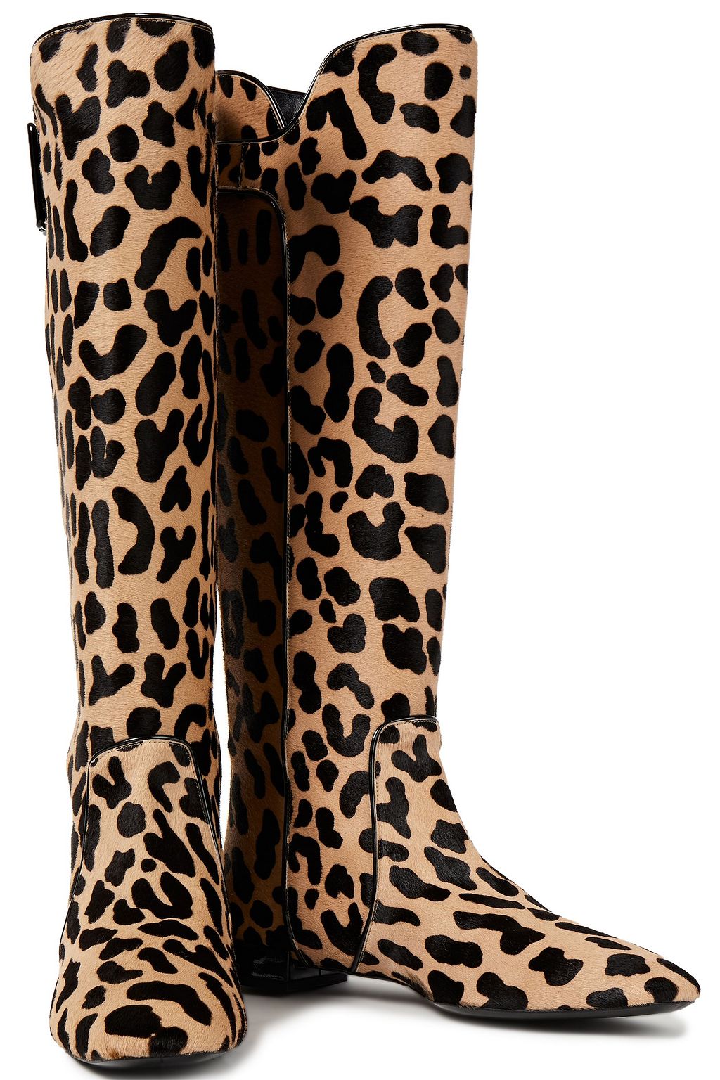ROGER VIVIER Botte Polly leopard-print calf hair knee boots