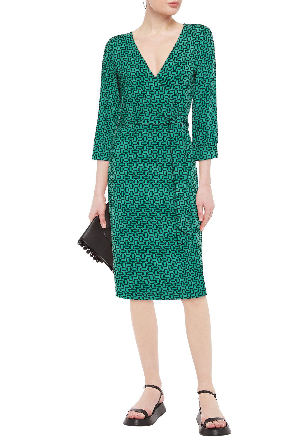 DIANE VON FURSTENBERG New Julian leopard-print stretch-jersey wrap dress