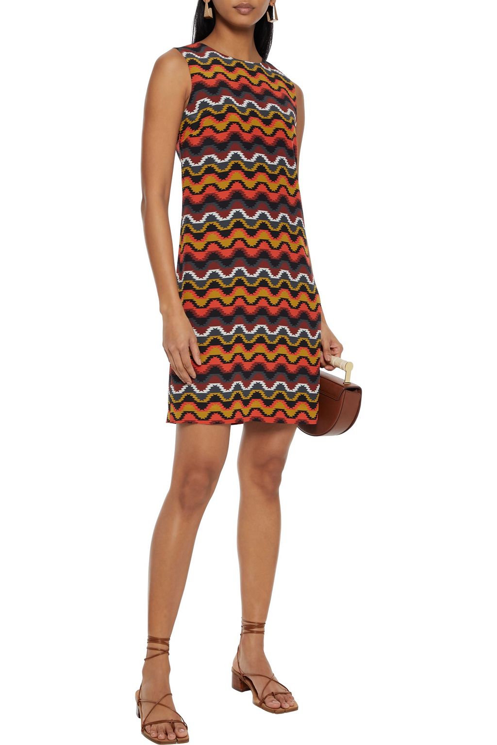M MISSONI Printed silk crepe de chine mini dress