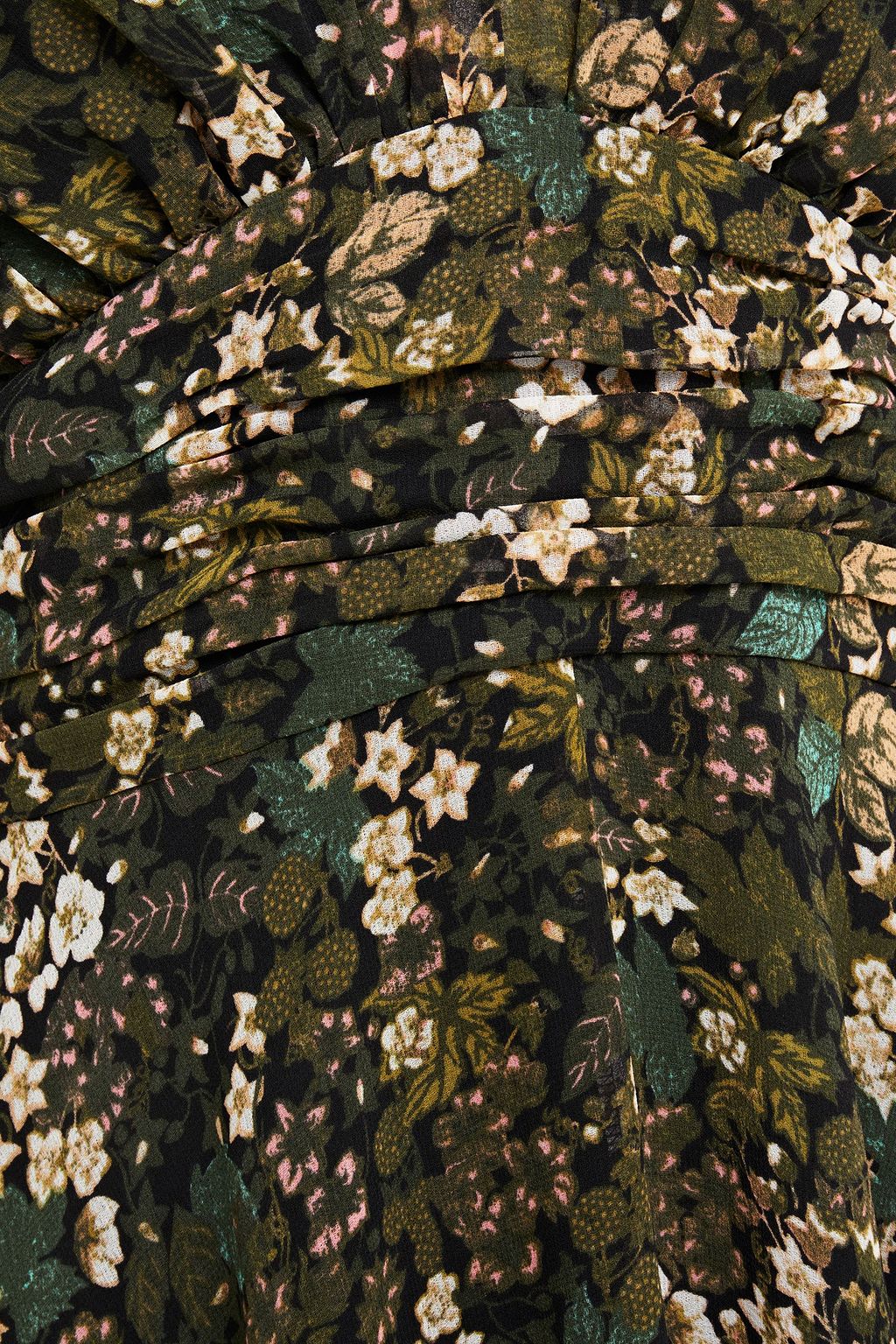 DIANE VON FURSTENBERG Gathered printed chiffon midi dress
