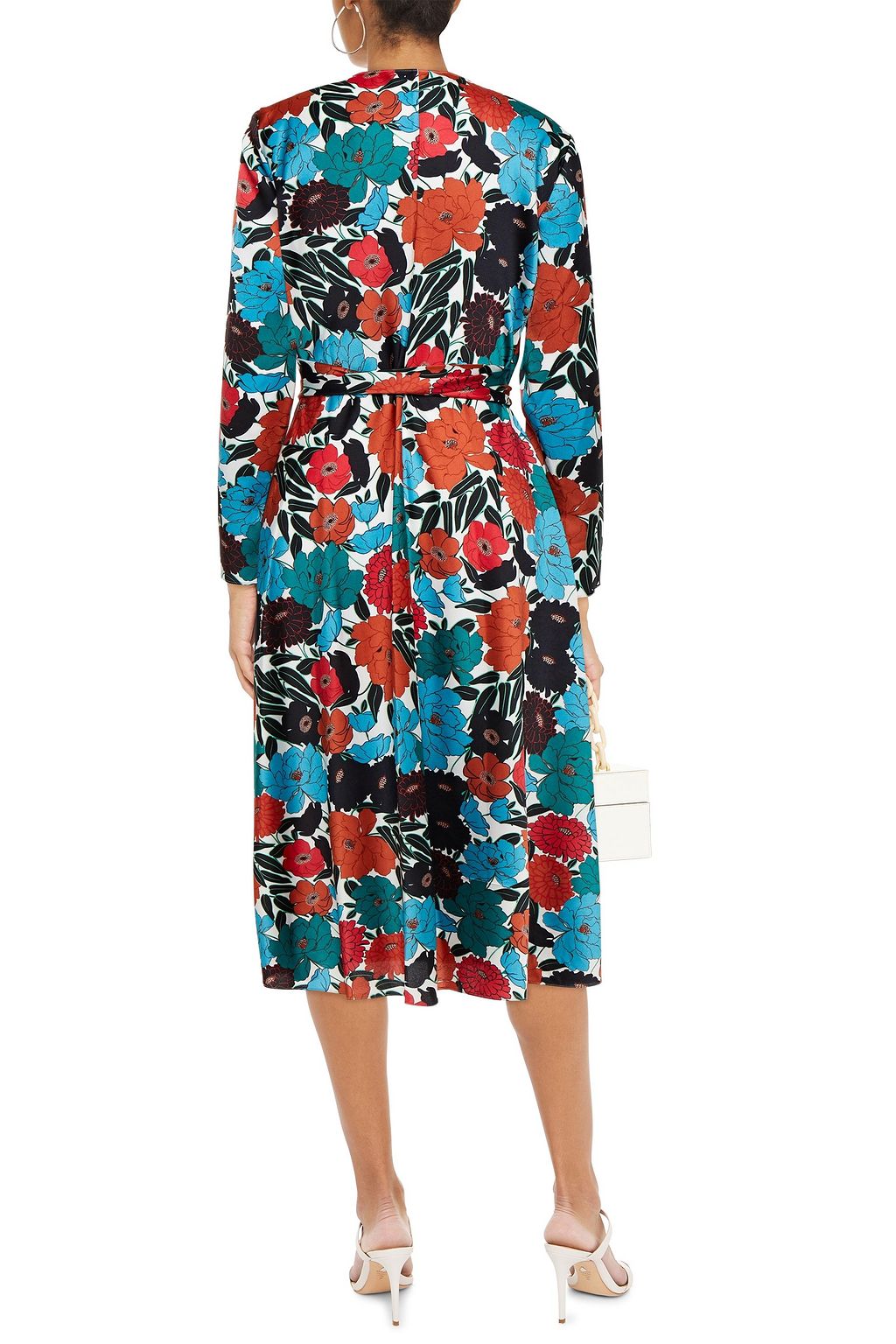 DIANE VON FURSTENBERG Verona floral-print satin midi wrap dress