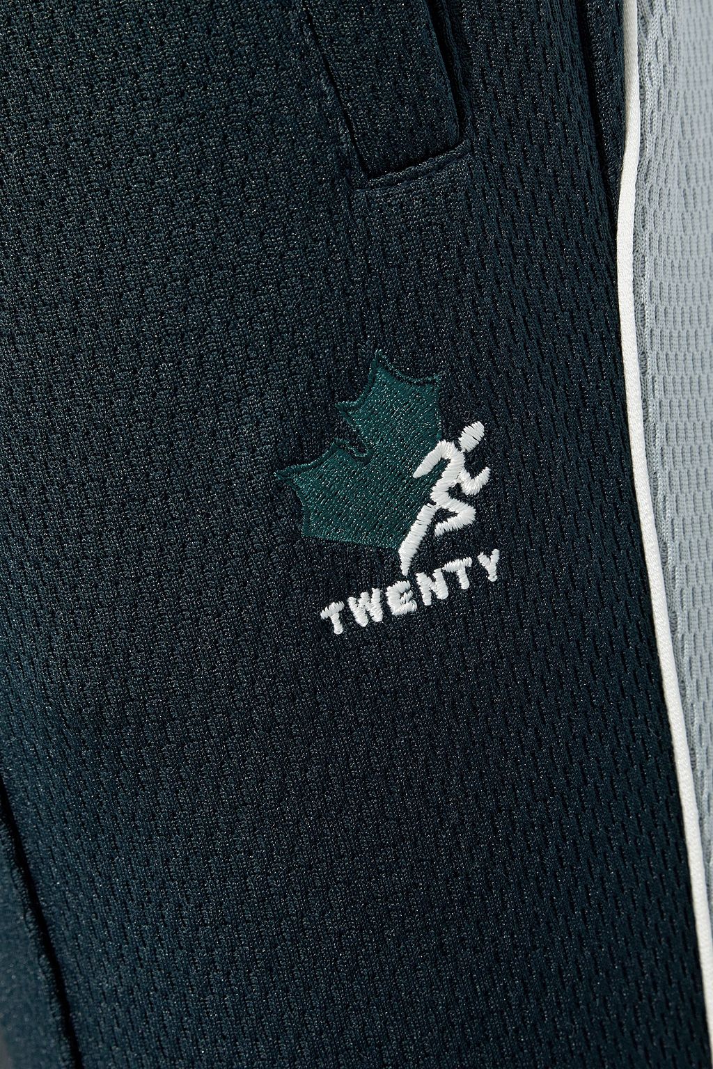 TWENTY MONTRÉAL Zip Ankle two-tone cotton-blend mesh track pants