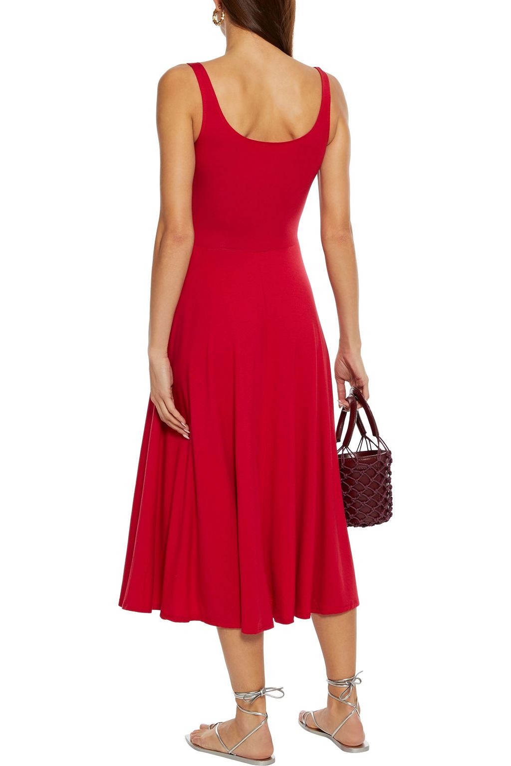 REFORMATION Rou flared Tencel-blend jersey midi dress