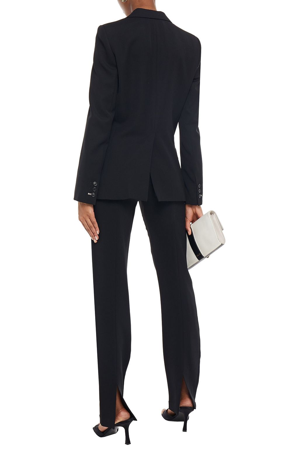 STELLA MCCARTNEY Blazer aus Woll-Twill mit Satinbesatz